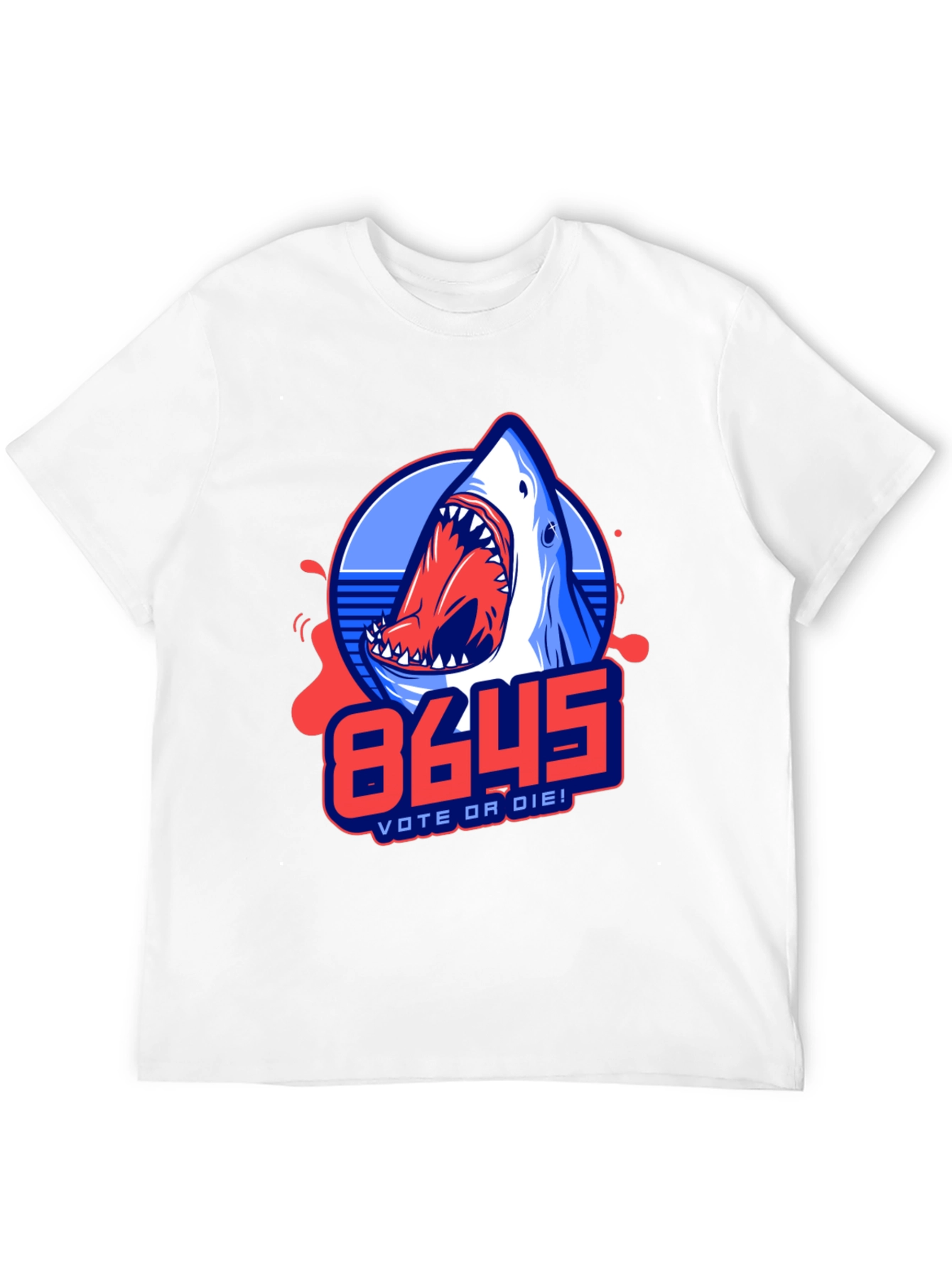 8645 Vote or Die Shark Graphic Tee - 12