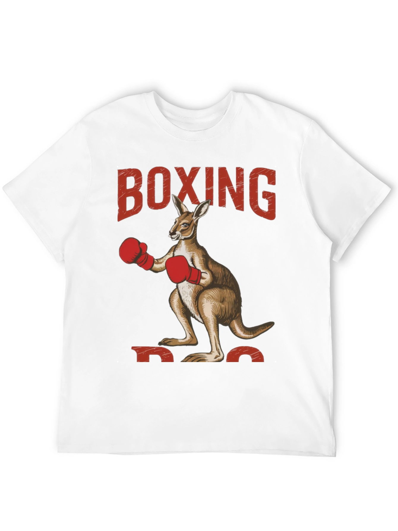 Black Boxing Kangaroo Graphic Tee - Black Cotton view 12