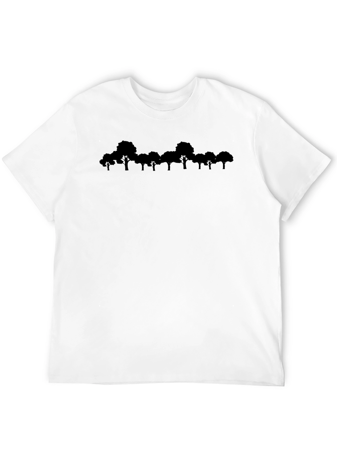 Black Nature Silhouette Graphic Black T-Shirt view 12
