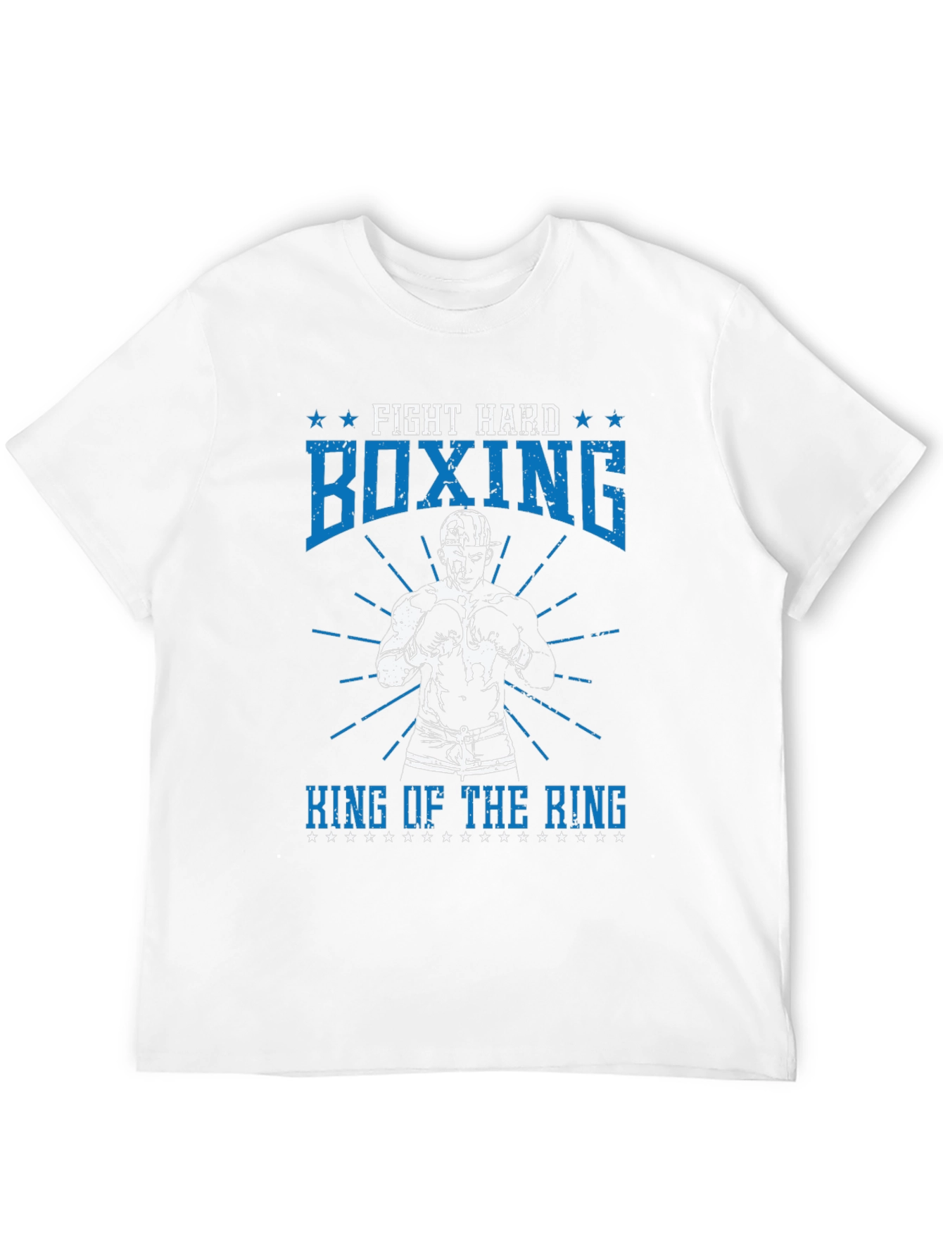 Black Fight Hard Boxing King of the Ring Men's Graphic Tee view 12