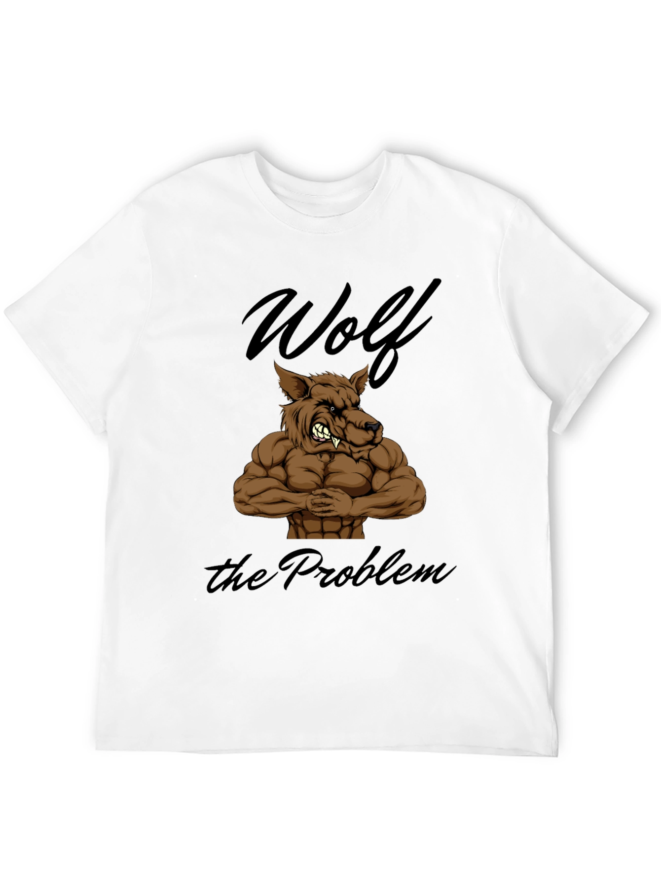 Black Wolf The Problem Graphic T-Shirt - Men's Black Tee view 12