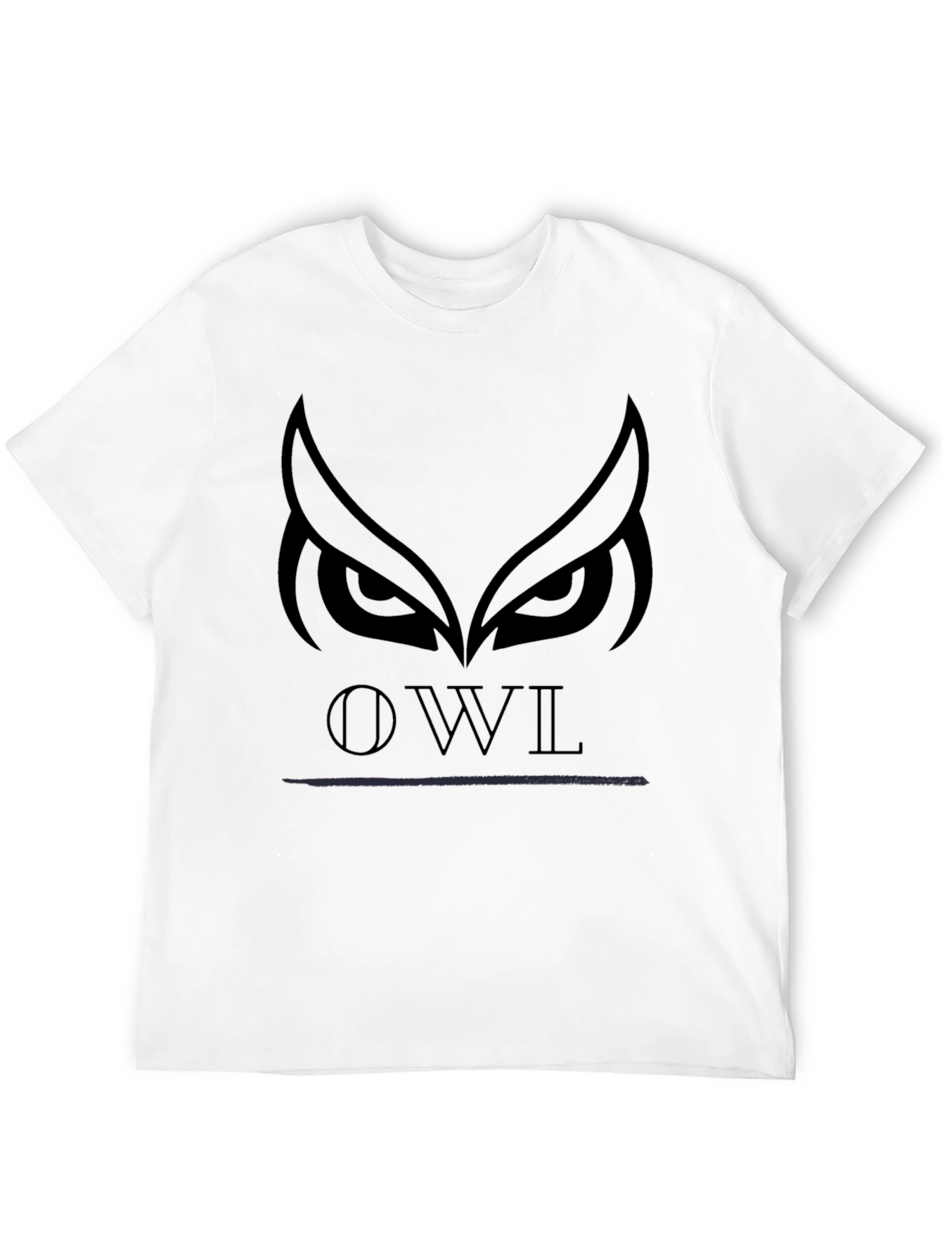 Black Owl Graphic Print Black T-Shirt view 12