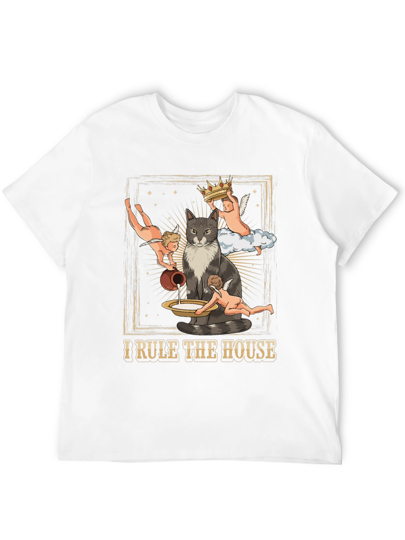 Black Cat King T-Shirt - "I Rule the House" Funny Tee view 12