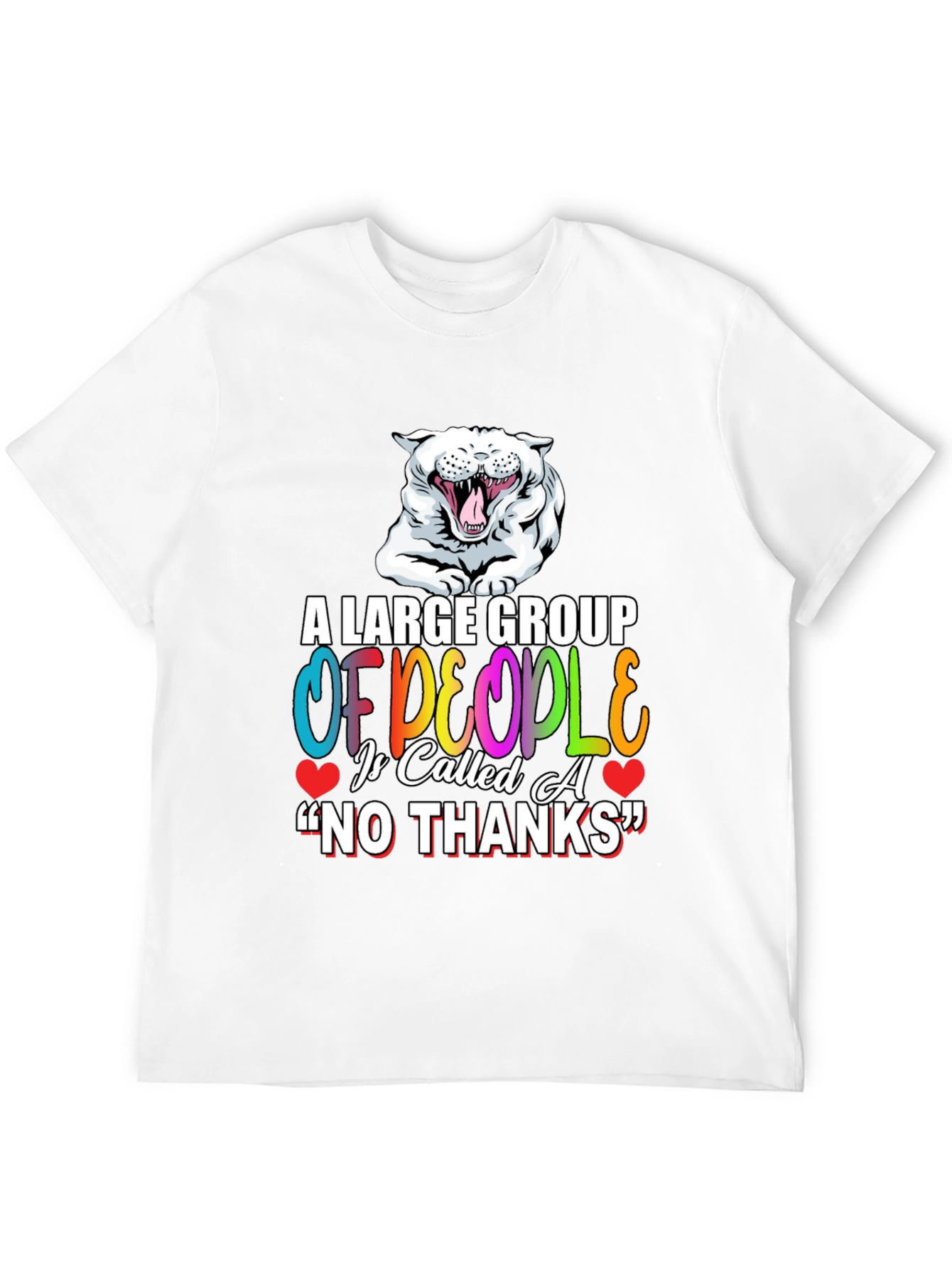 Black Funny 'No Thanks' Graphic Tee view 12