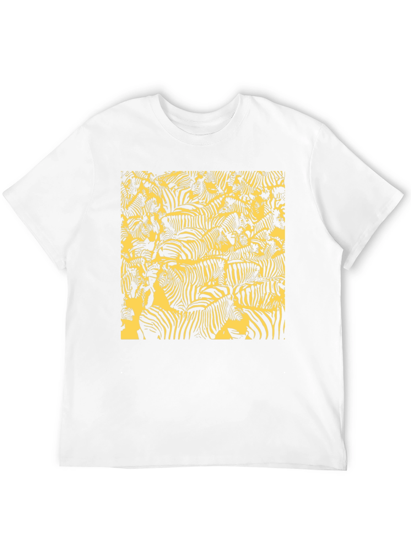 Black Zebra Print Men's Graphic Tee view 12