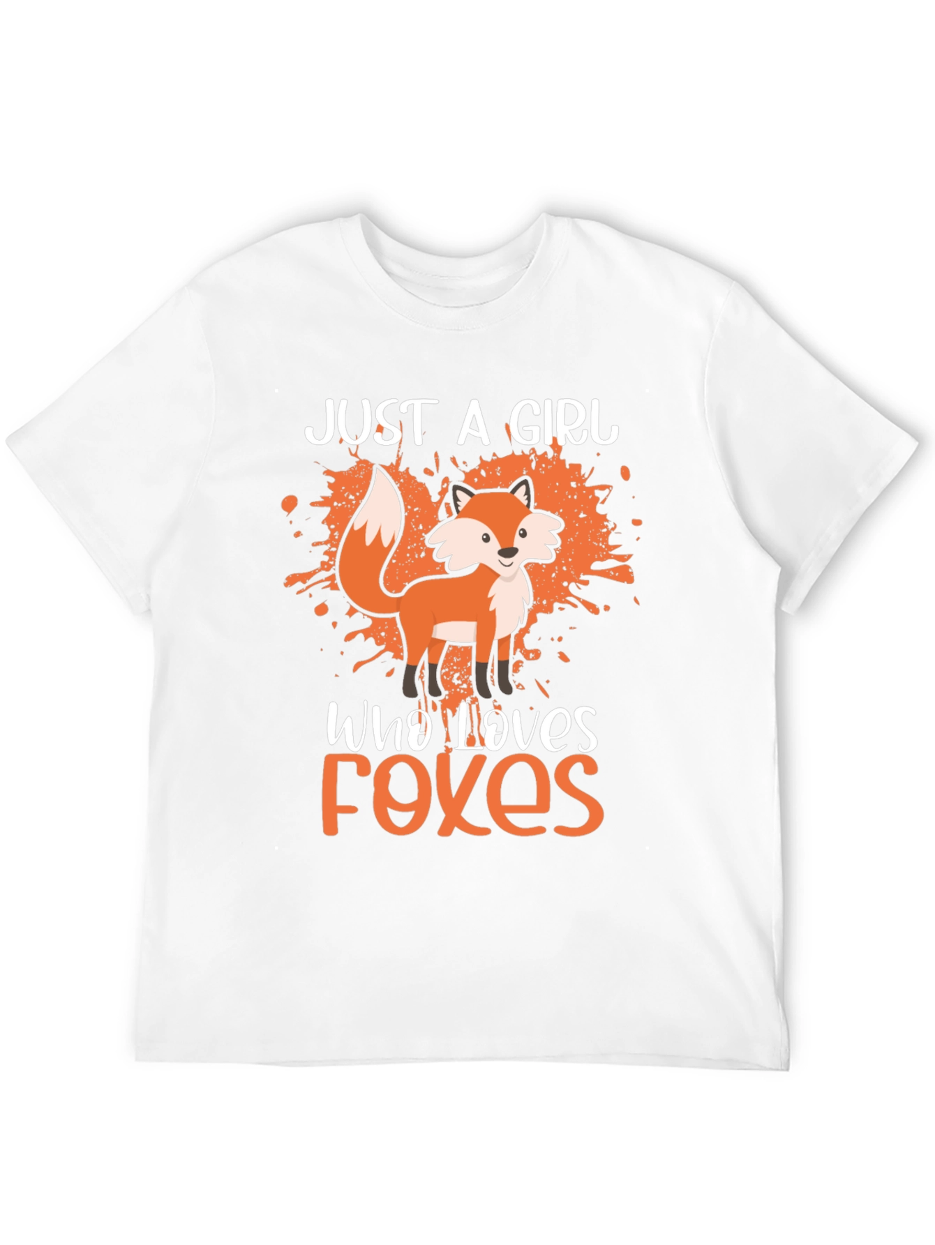 Black Just a Girl Who Loves Foxes T-Shirt view 12