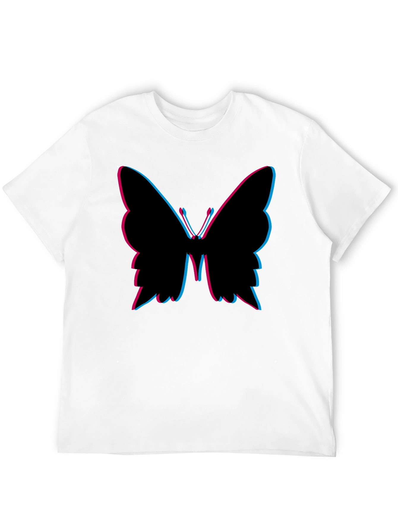 Black Butterfly Graphic Tee - Fashionable Black T-Shirt view 12