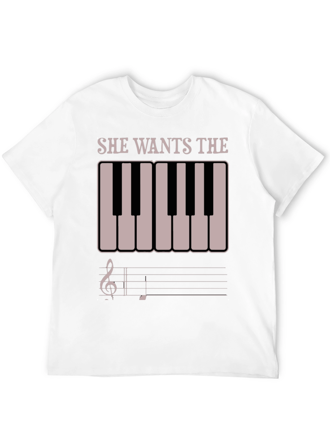 Black She Wants The D Funny Piano T-Shirt view 12