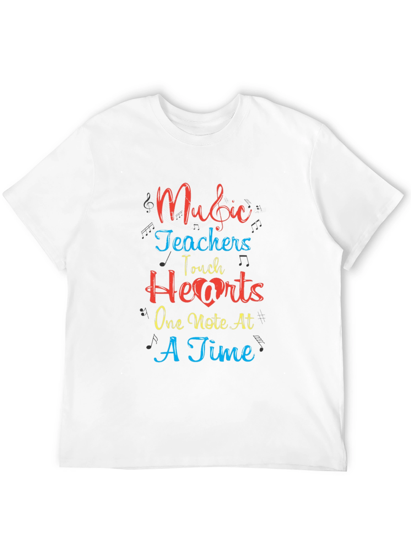 Black Music Teacher Heart T-Shirt view 12