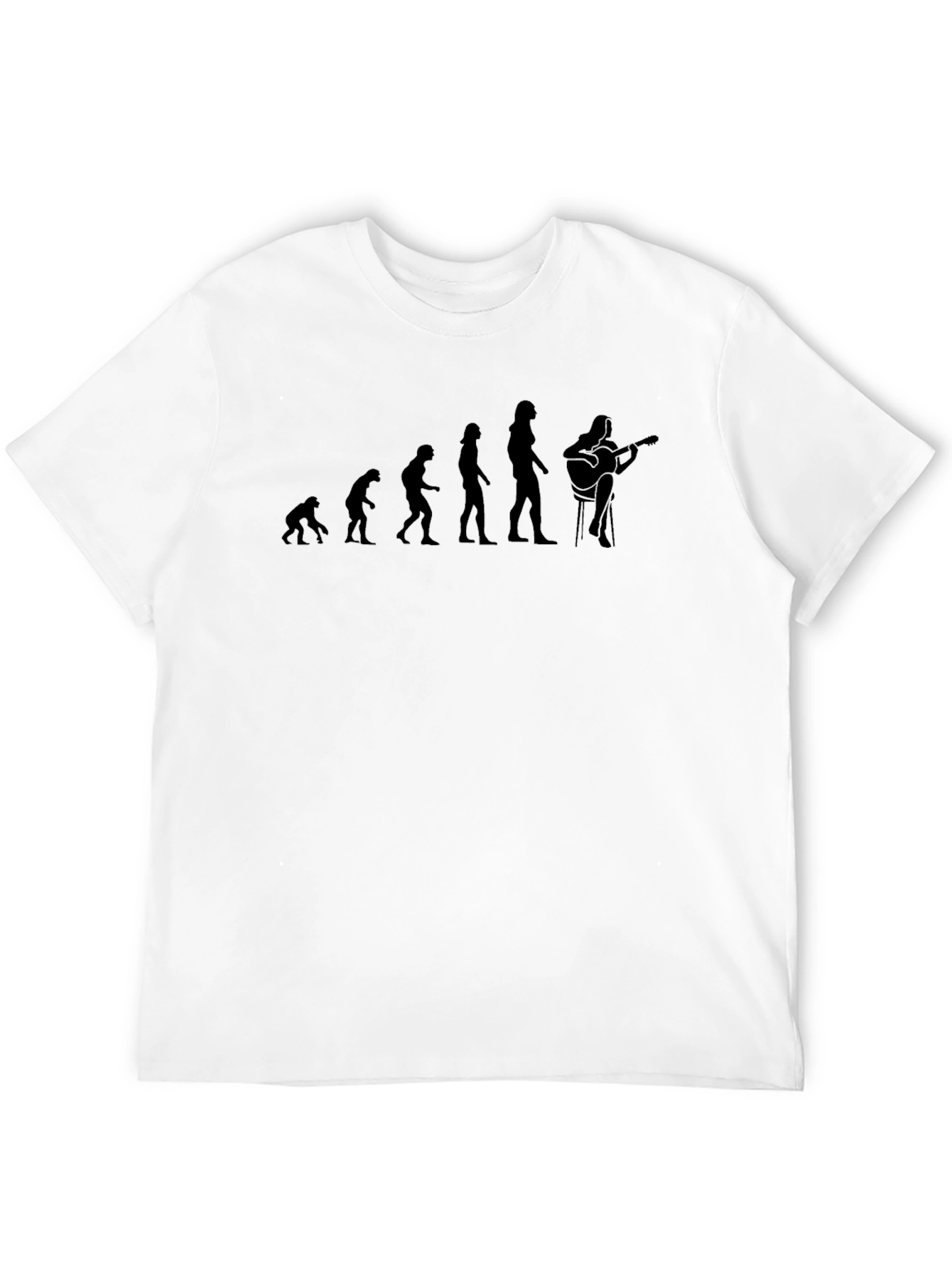 Black Evolution of Guitarist Graphic Tee - Black Cotton view 12