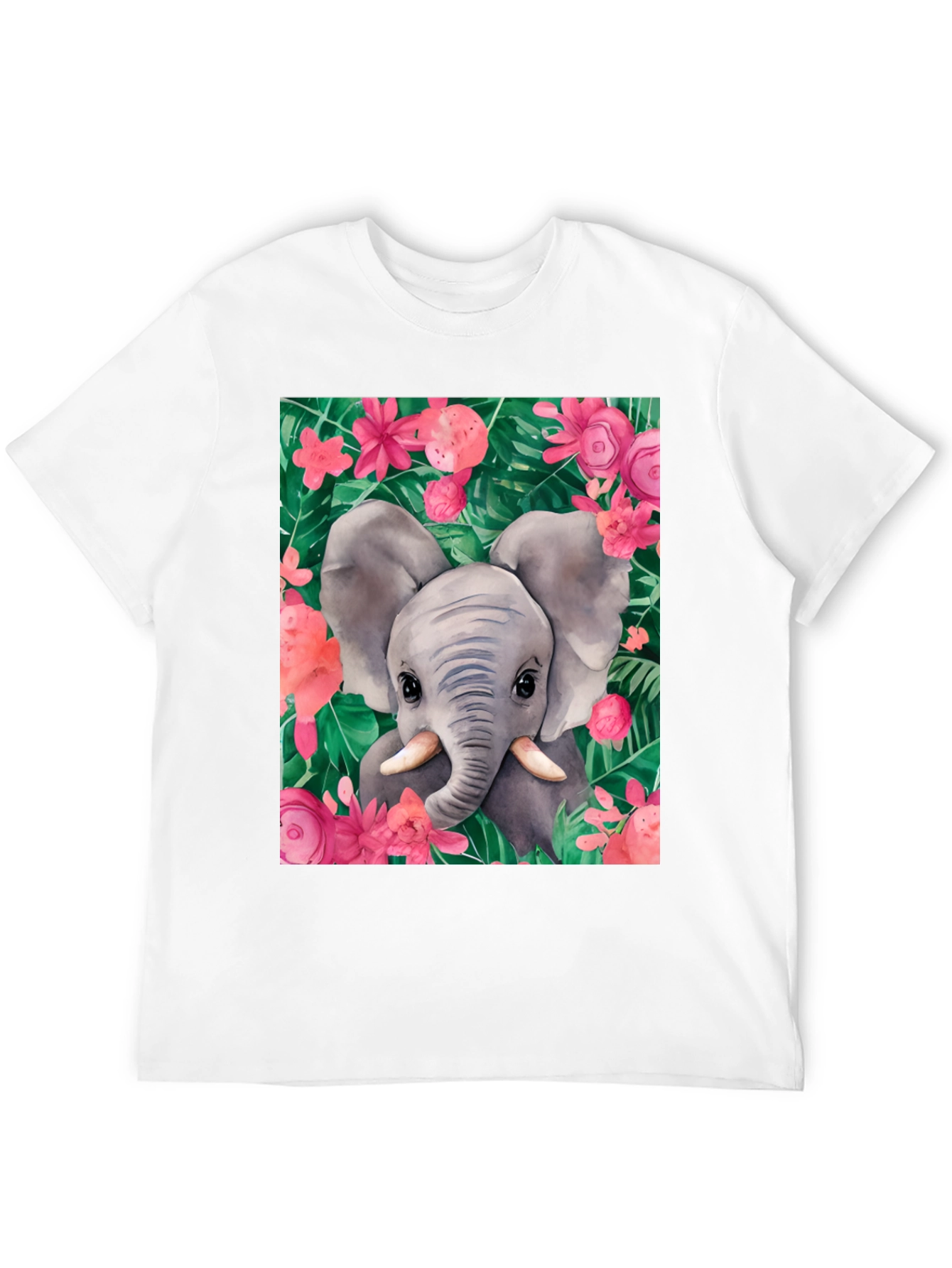 Black Elephant Floral Graphic Tee view 12