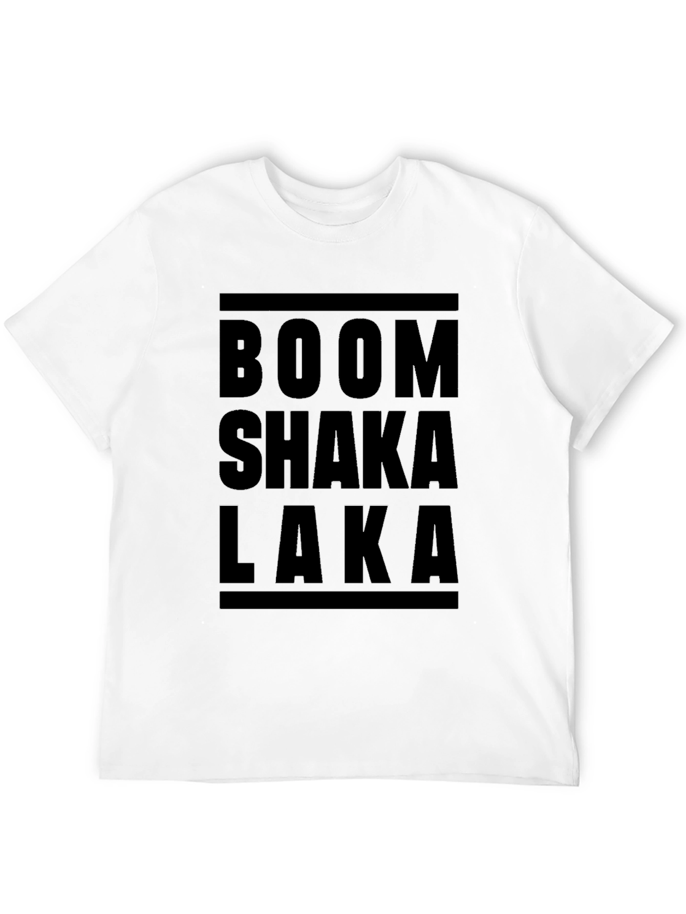Black Boom Shaka Laka Graphic Tee - Black Casual T-Shirt view 12
