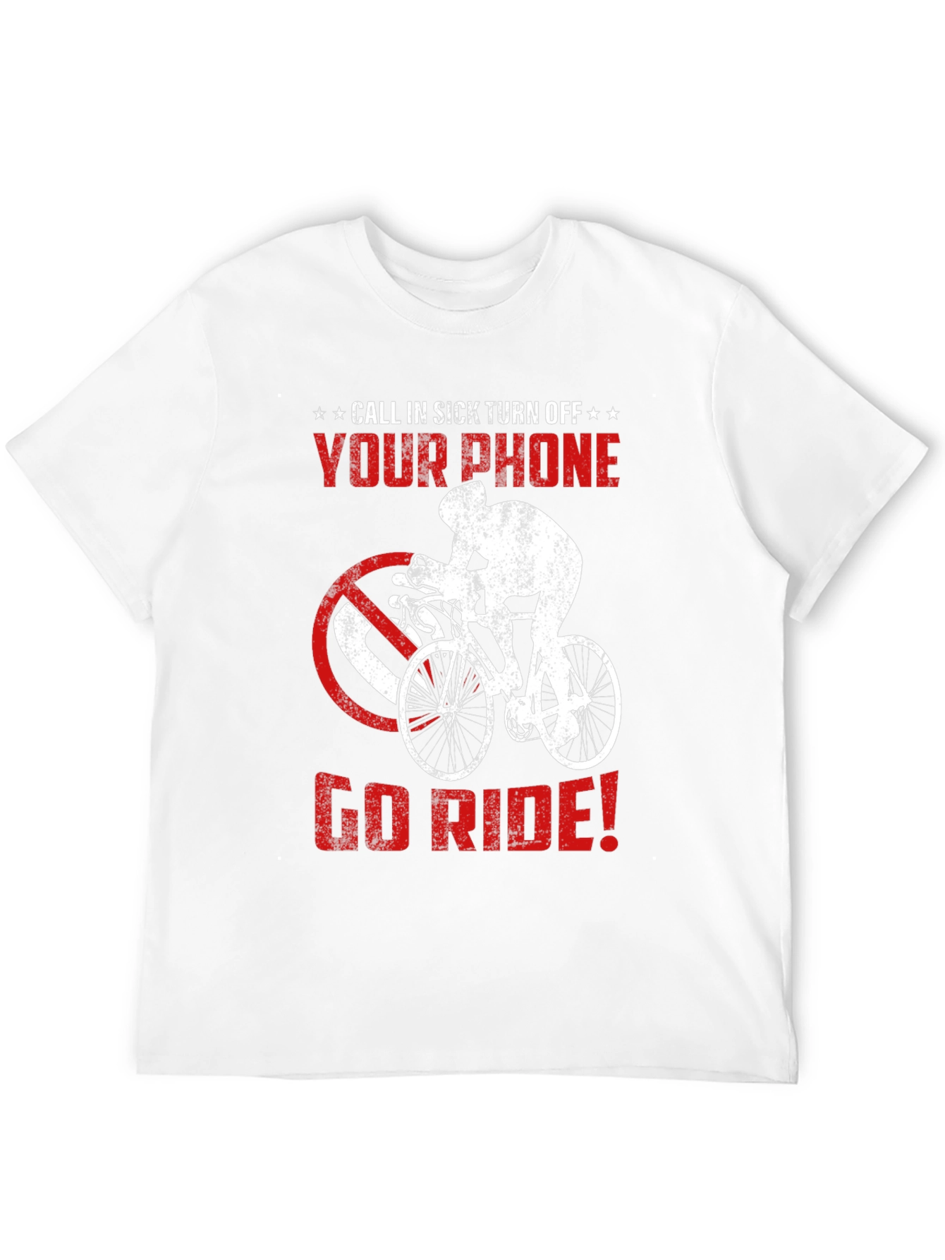 Black Call in Sick Cycling T-Shirt view 12