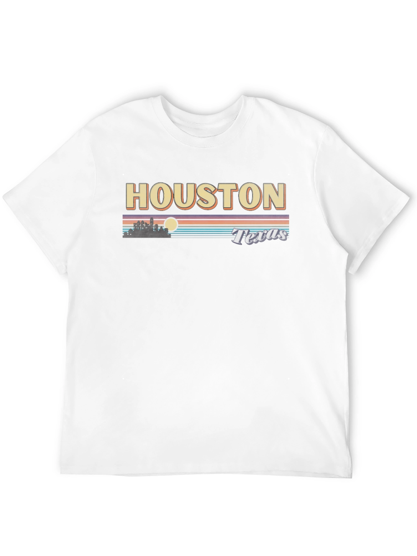 Black Houston Texas Retro Graphic T-Shirt view 12