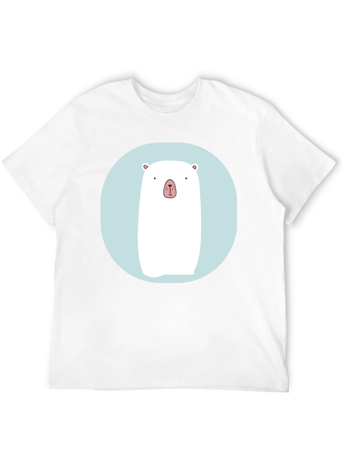 Black Cute Polar Bear Graphic T-Shirt - Black view 12