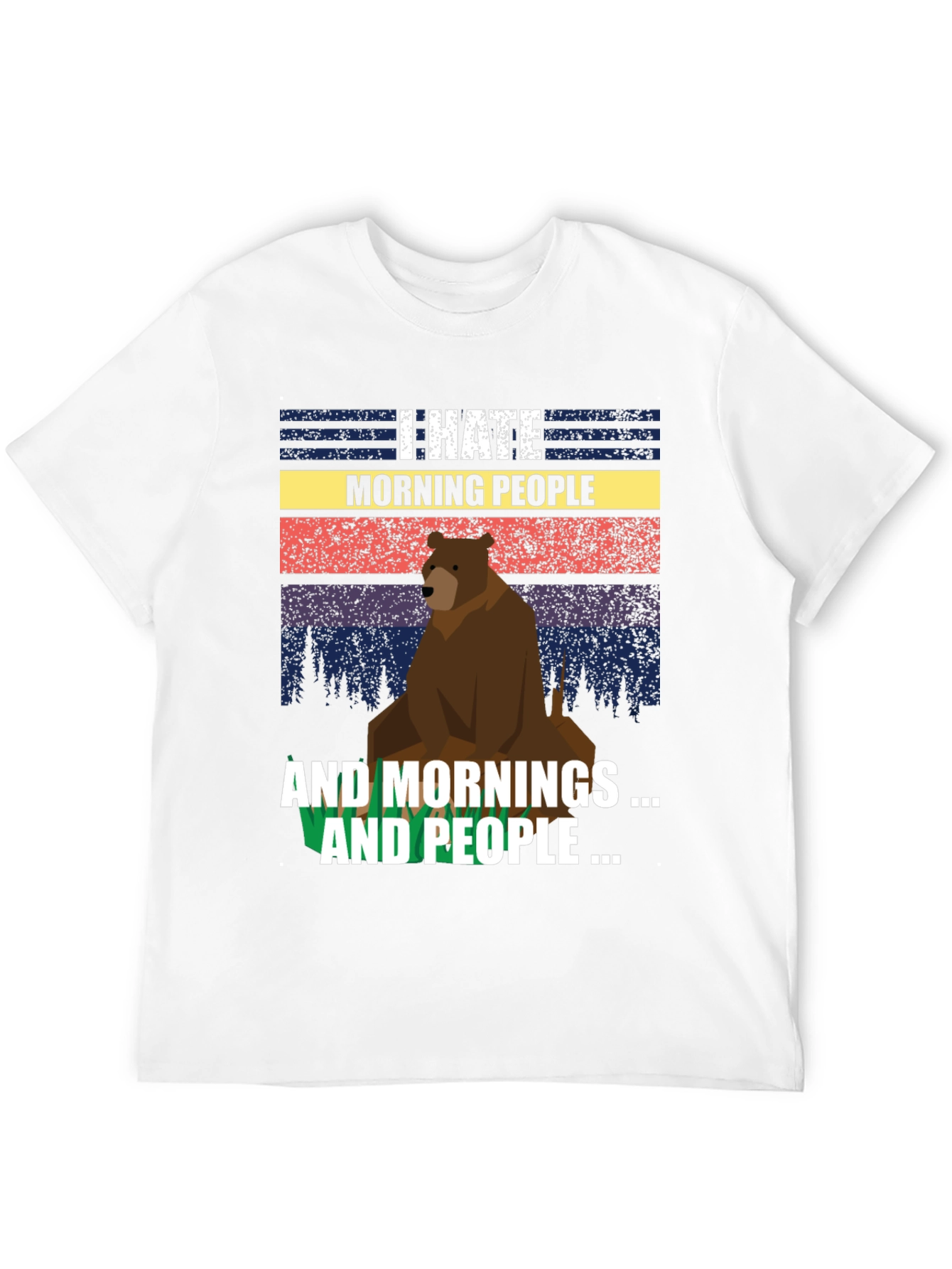 Black I Hate Morning People Graphic Tee view 12