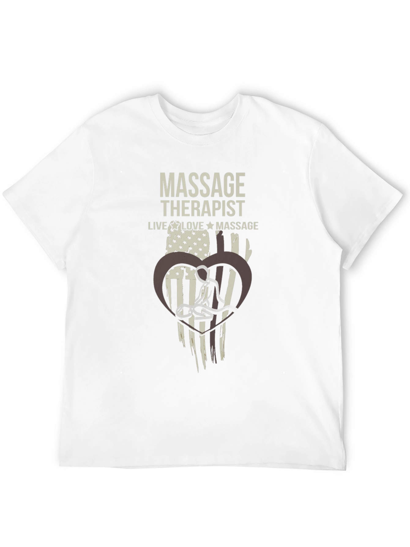 Black Massage Therapist T-Shirt: Live, Love, Massage view 12