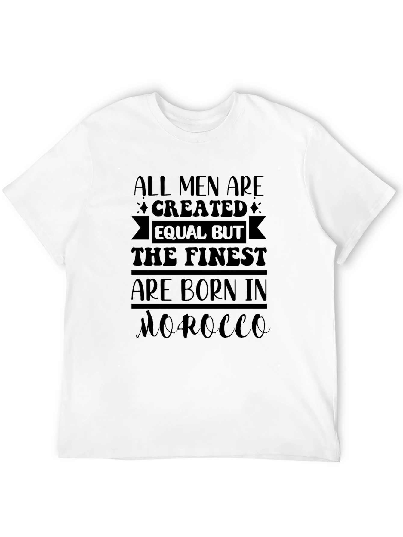 Black Finest Born in Morocco Graphic Tee - Soft Cotton view 12