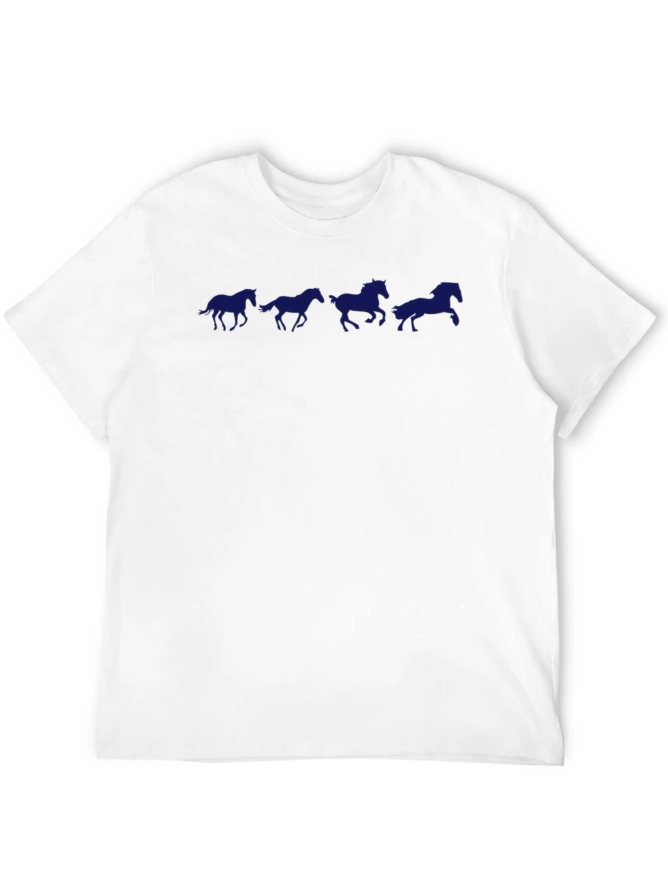 Black Horse Silhouette Graphic Tee - Black Cotton view 12