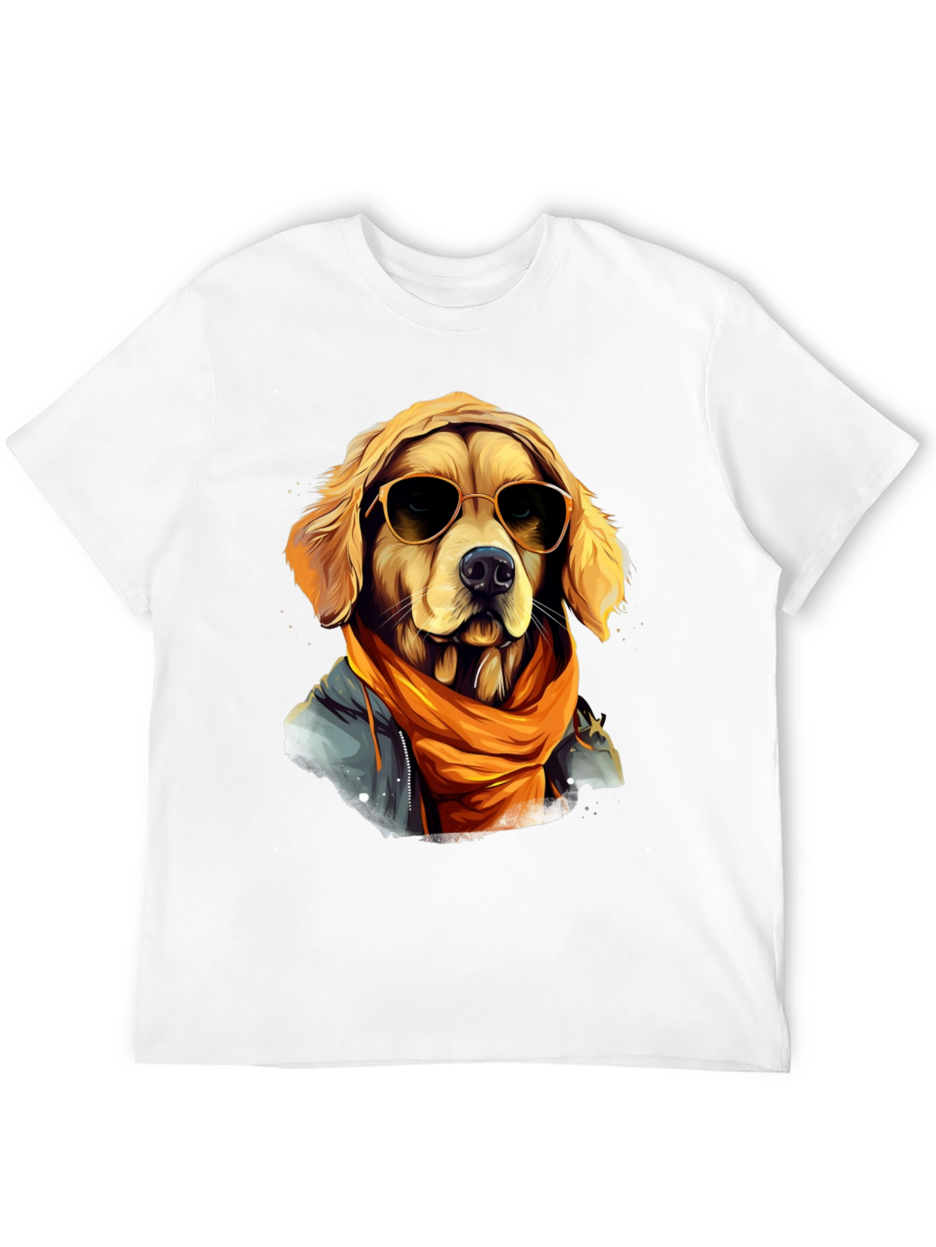 Black Dog with Sunglasses T-Shirt - Cool Graphic Tee view 12