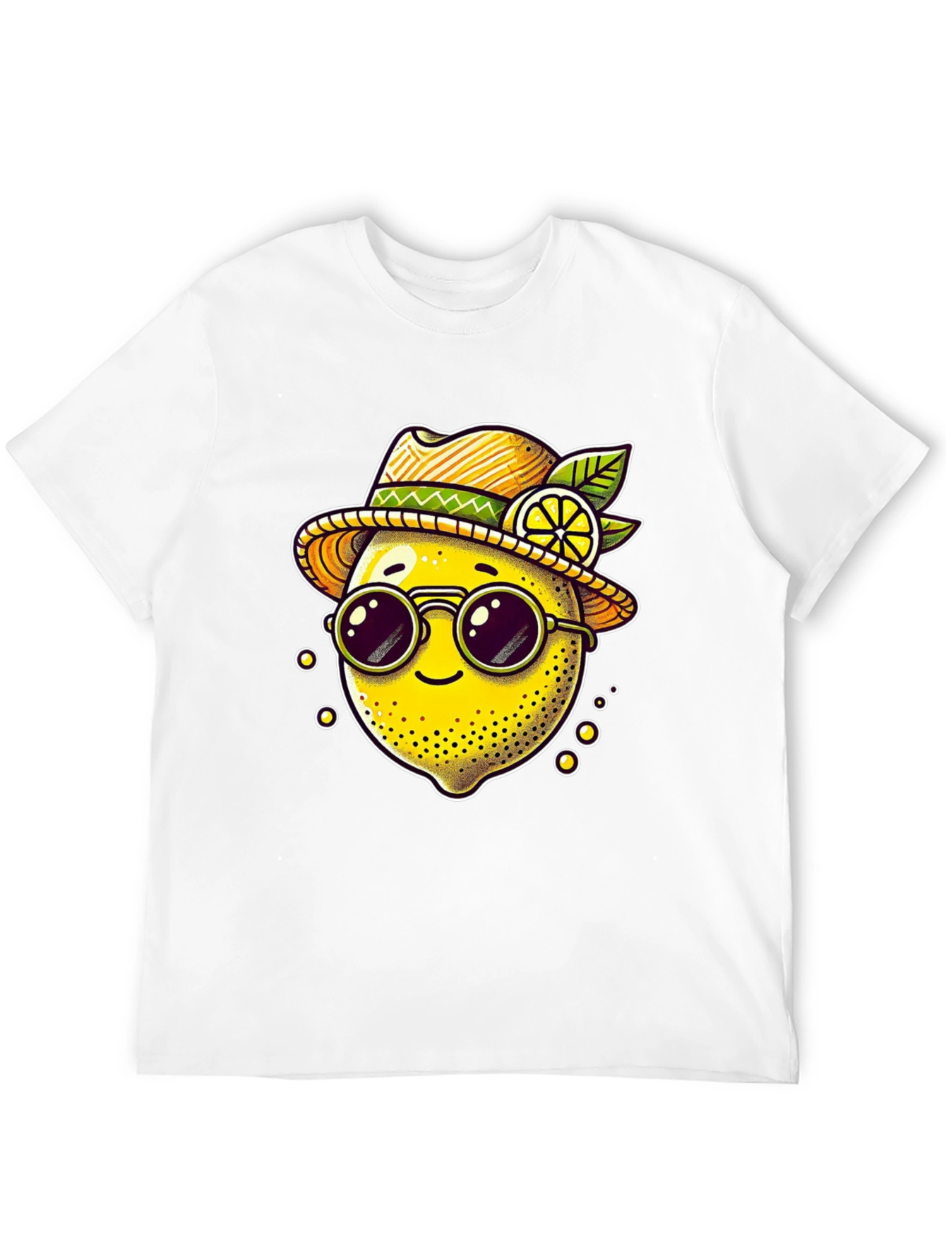 Black Funky Lemon Tee - Cool Fruit Graphic Shirt view 12