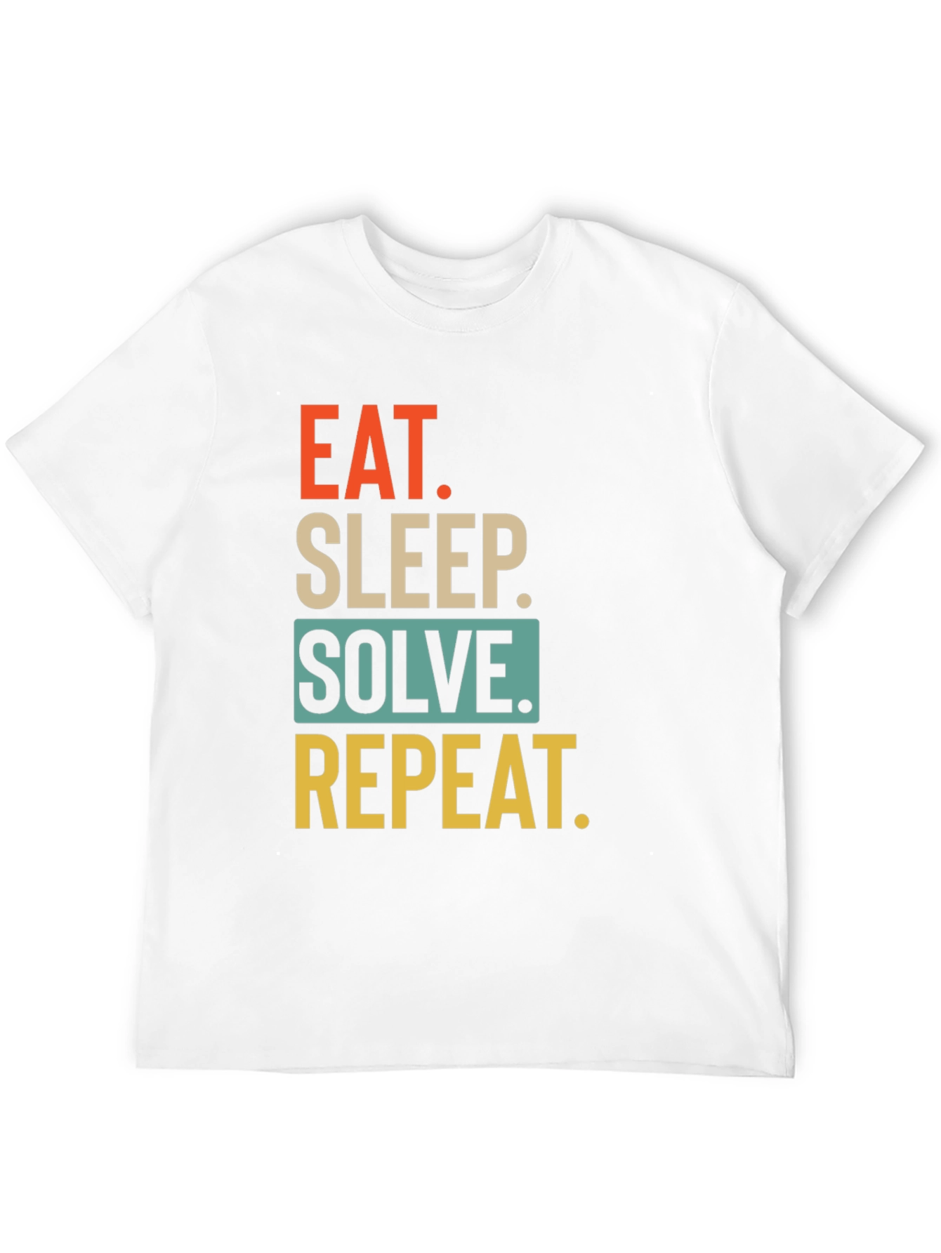 Black Eat Sleep Solve Repeat Black T-Shirt view 12