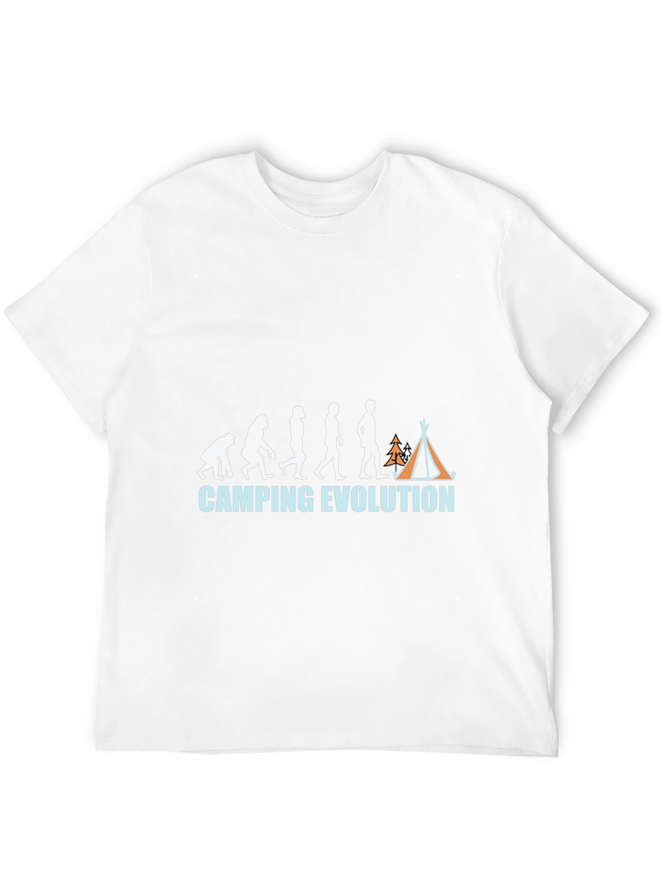Black Camping Evolution T-Shirt: Funny Outdoor Tee view 12