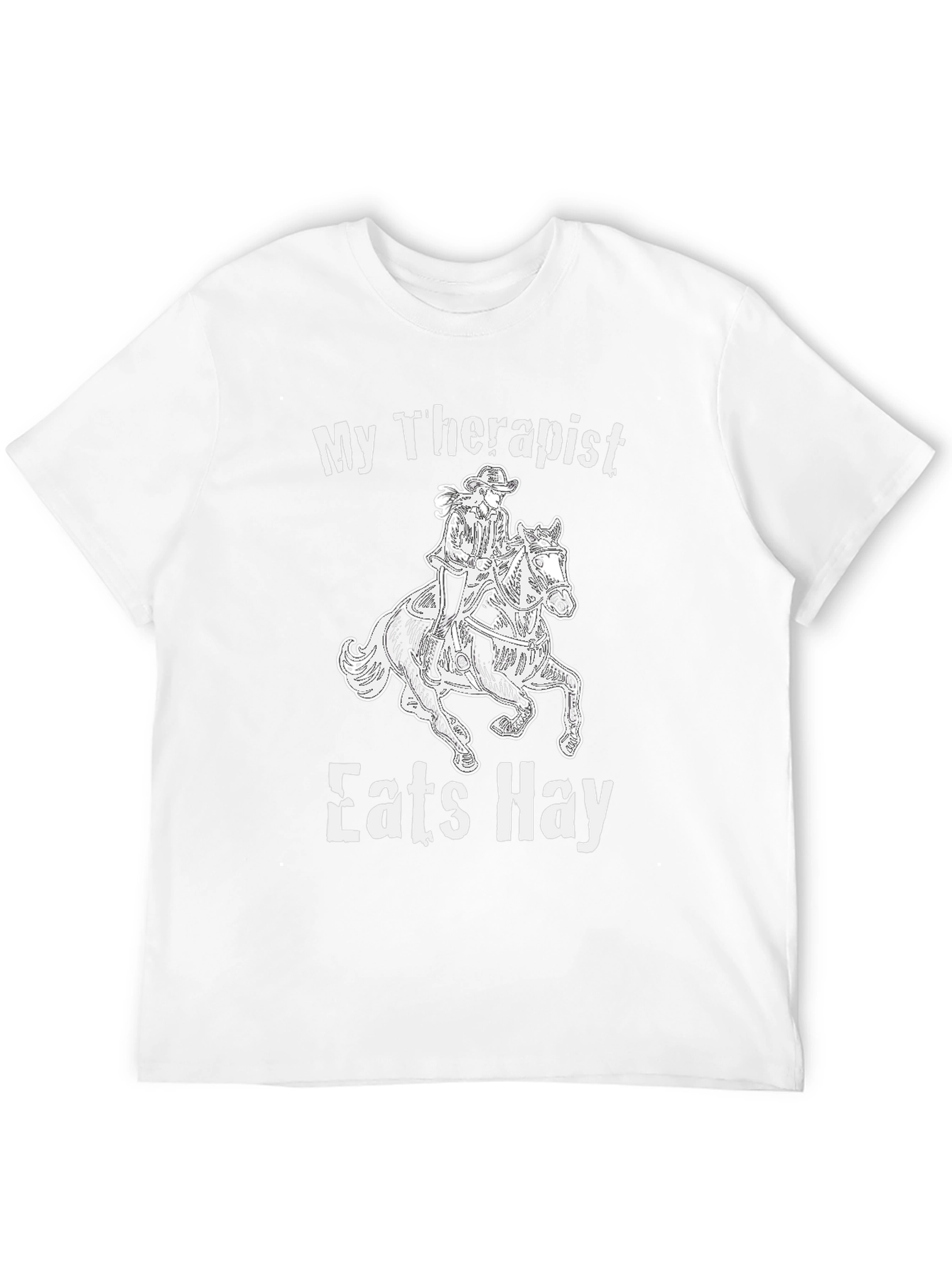 Black My Therapist Eats Hay Graphic Tee view 12