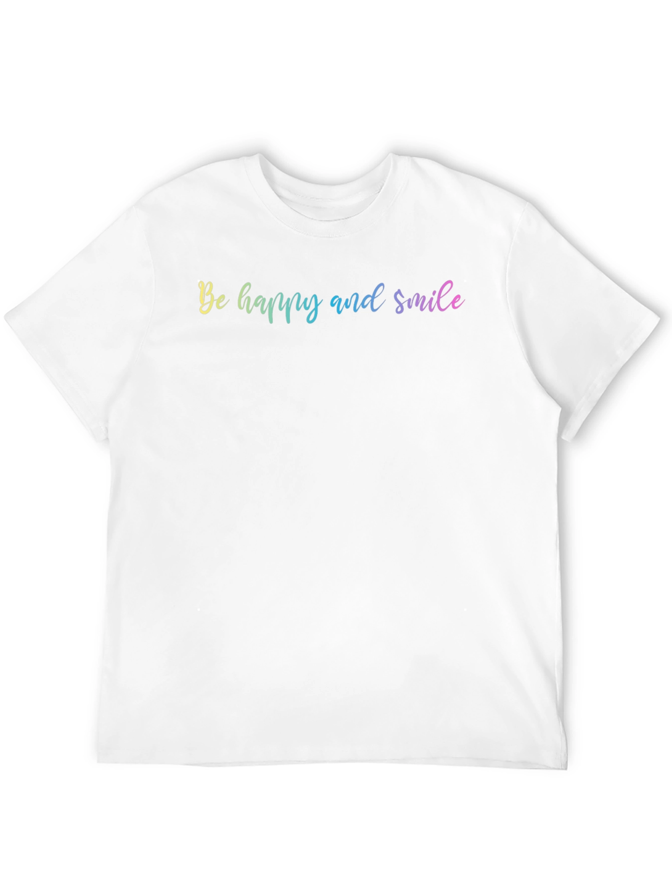 Black Be Happy and Smile Graphic T-Shirt view 12