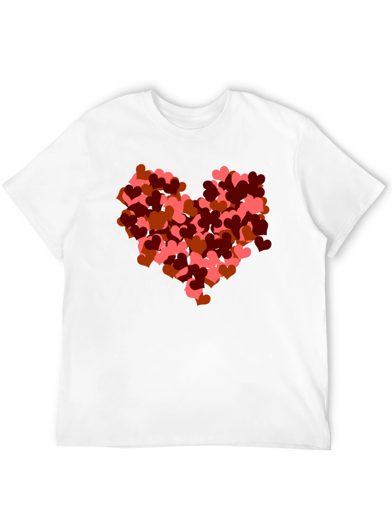 Black Heart Cluster Graphic Black T-Shirt view 12