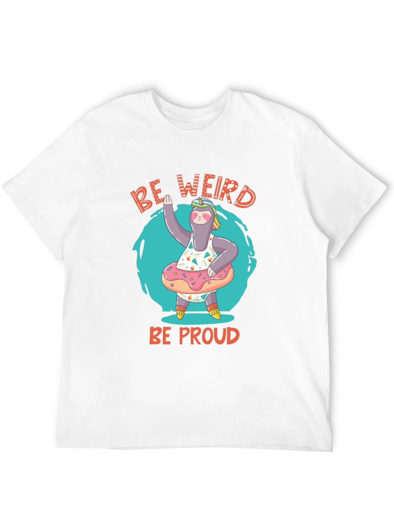 Black Be Weird Be Proud Sloth T-Shirt view 12
