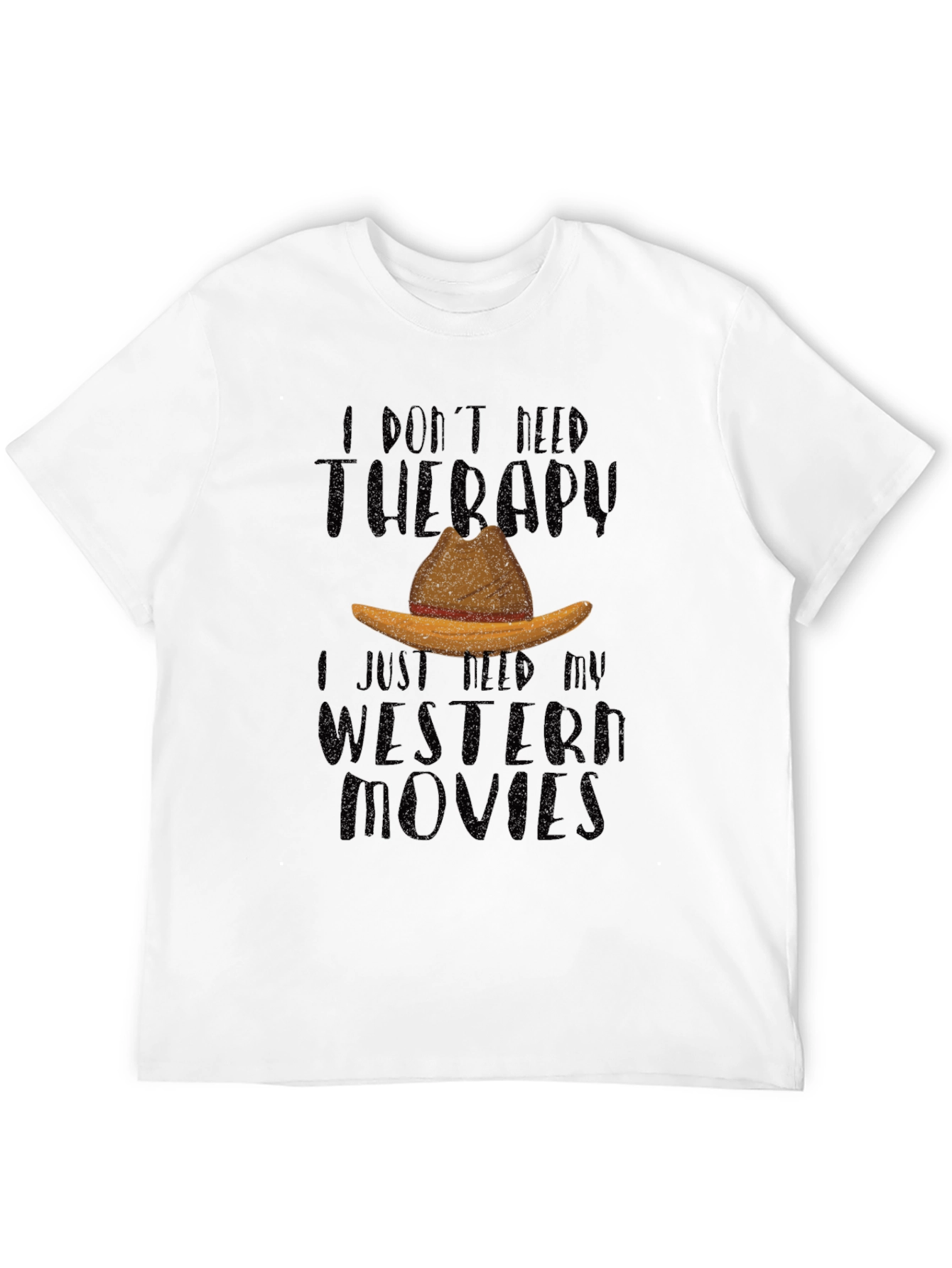 Black Western Movies Therapy T-Shirt view 12