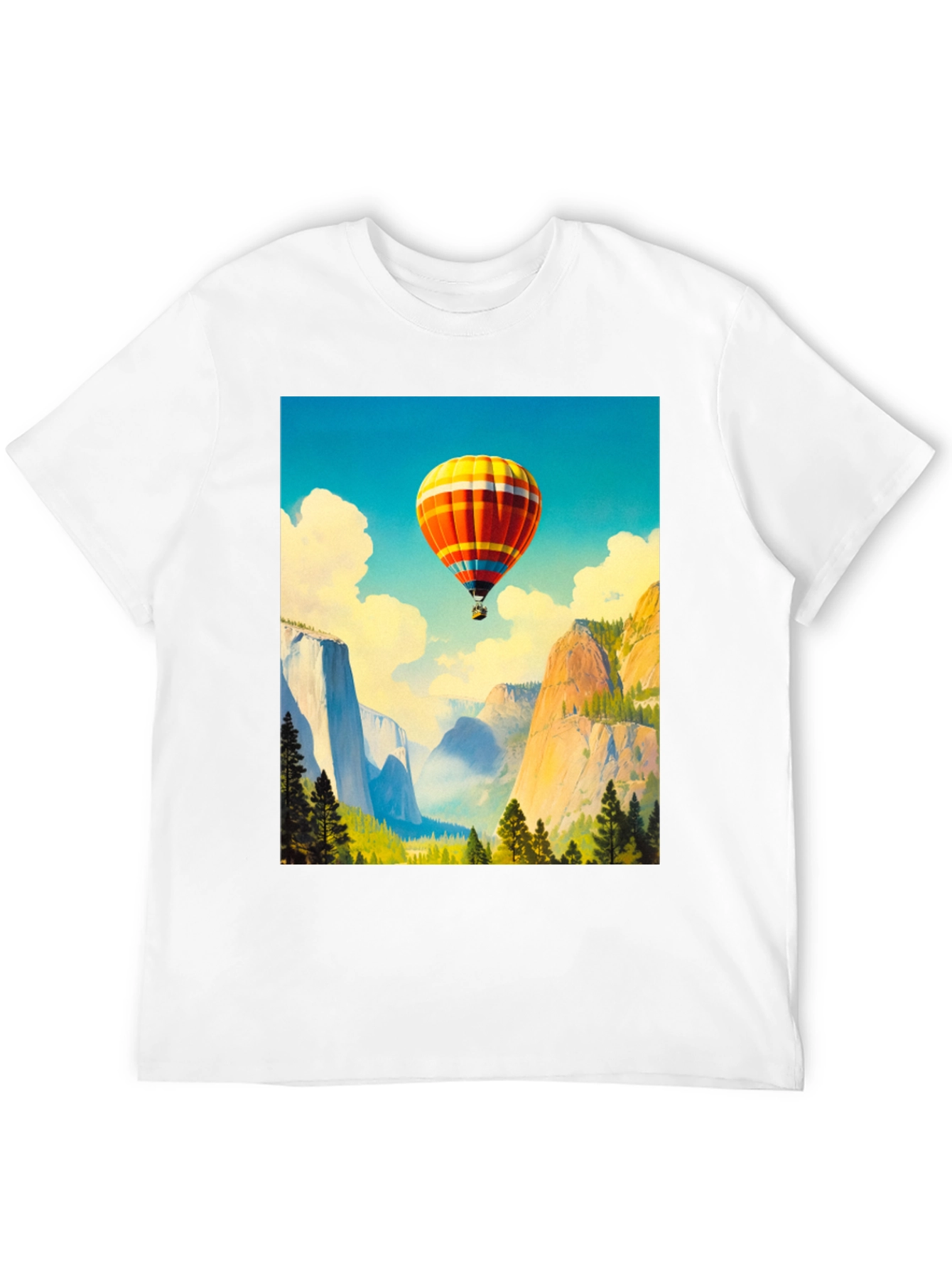 Black Scenic Hot Air Balloon Graphic Tee view 12