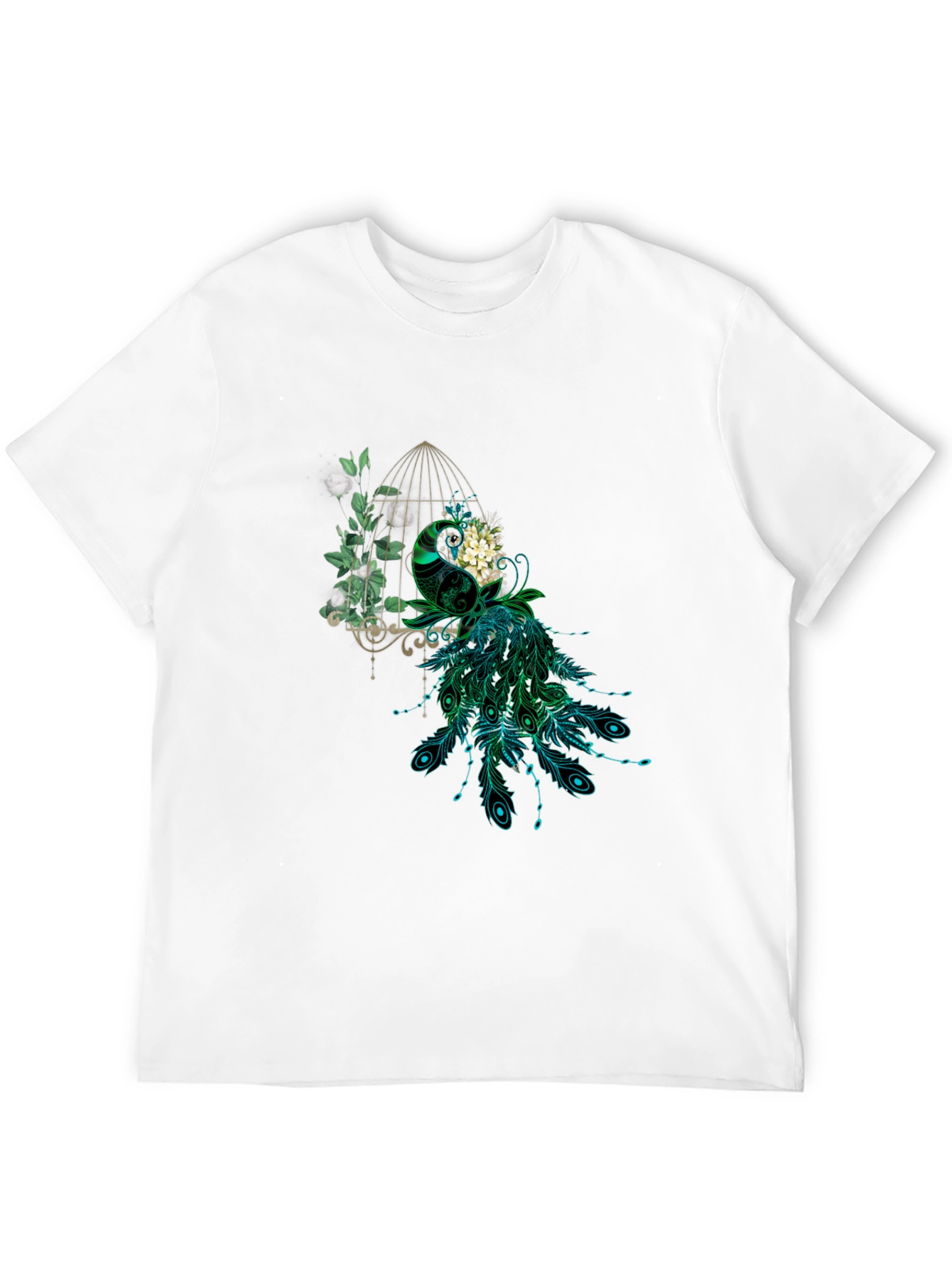 Peacock Cage Graphic T-Shirt - 12