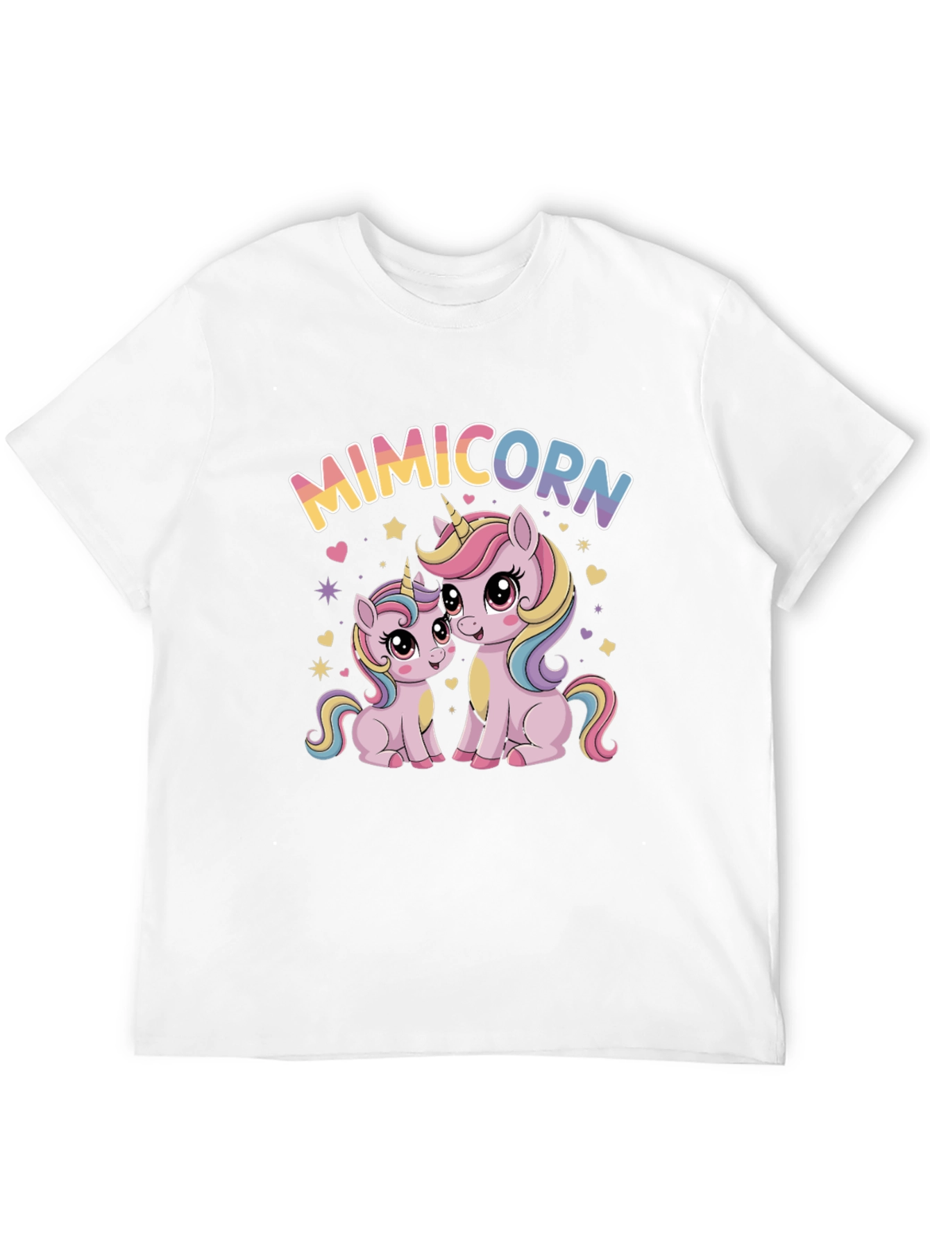 Black Mimicorn Unicorn Graphic Black T-Shirt view 12