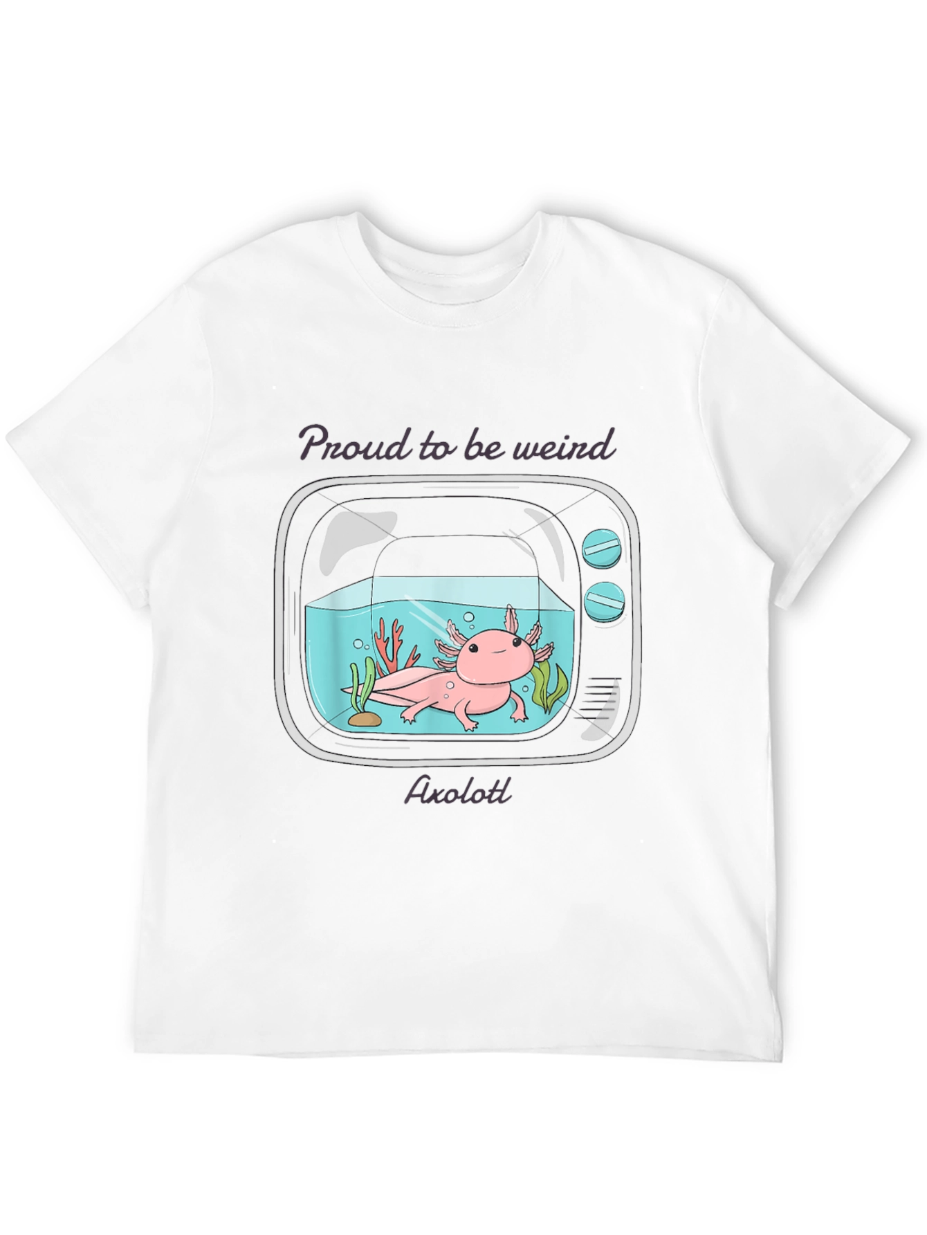 Black Proud to be Weird Axolotl T-Shirt view 12