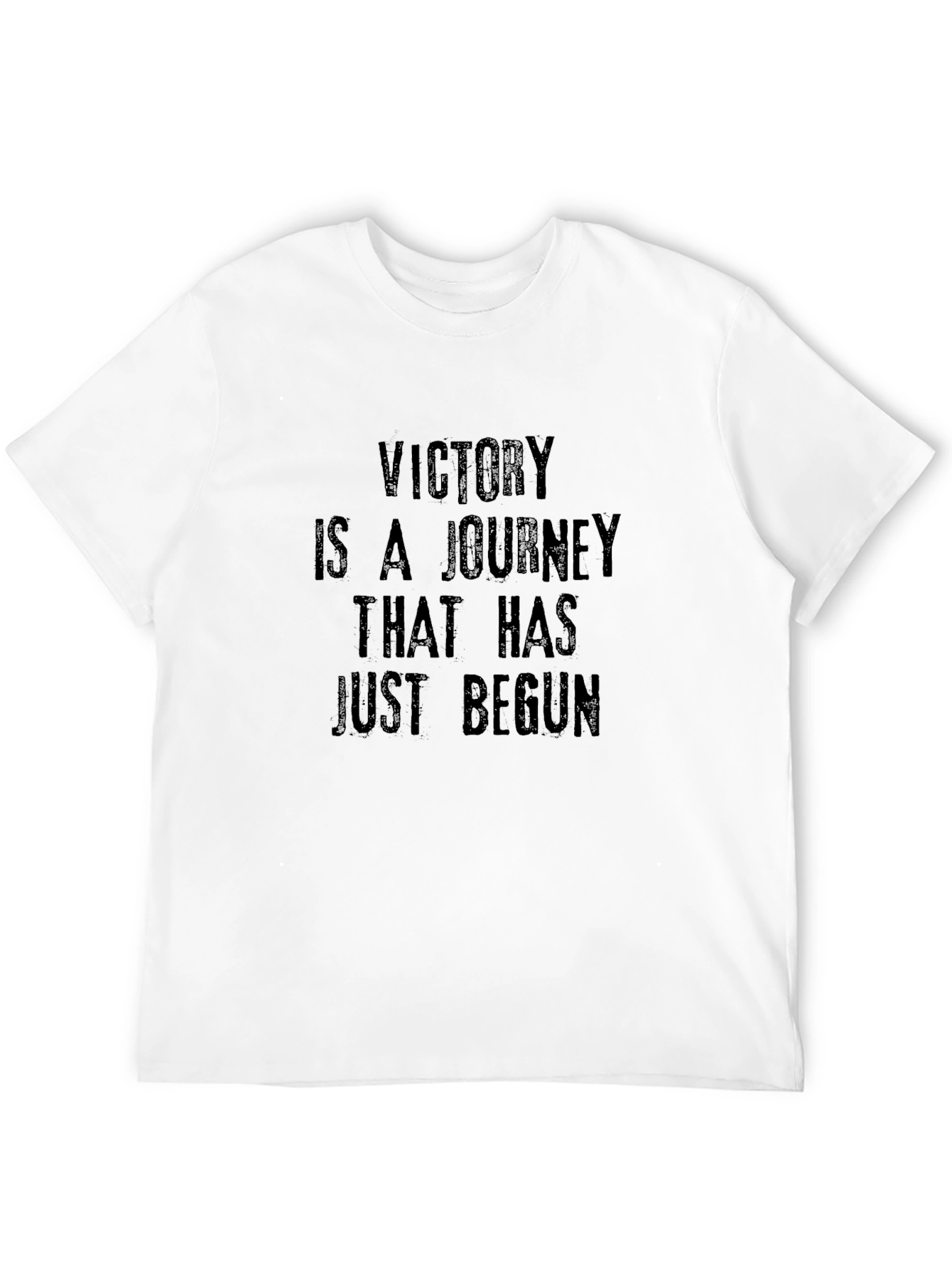 Black Motivational Victory Journey Black T-Shirt view 12