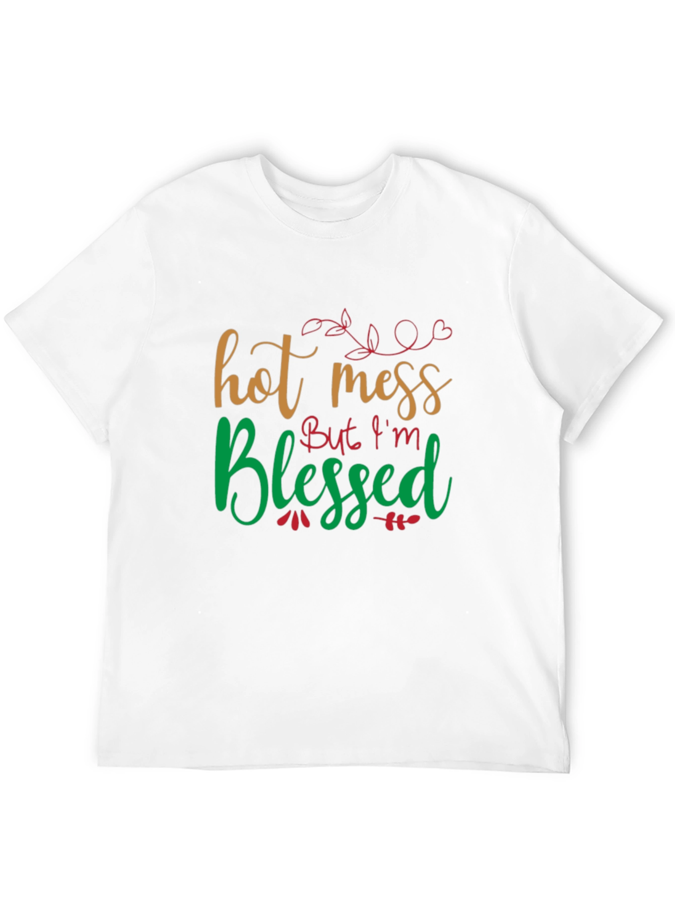 Black Hot Mess But I'm Blessed T-Shirt view 12