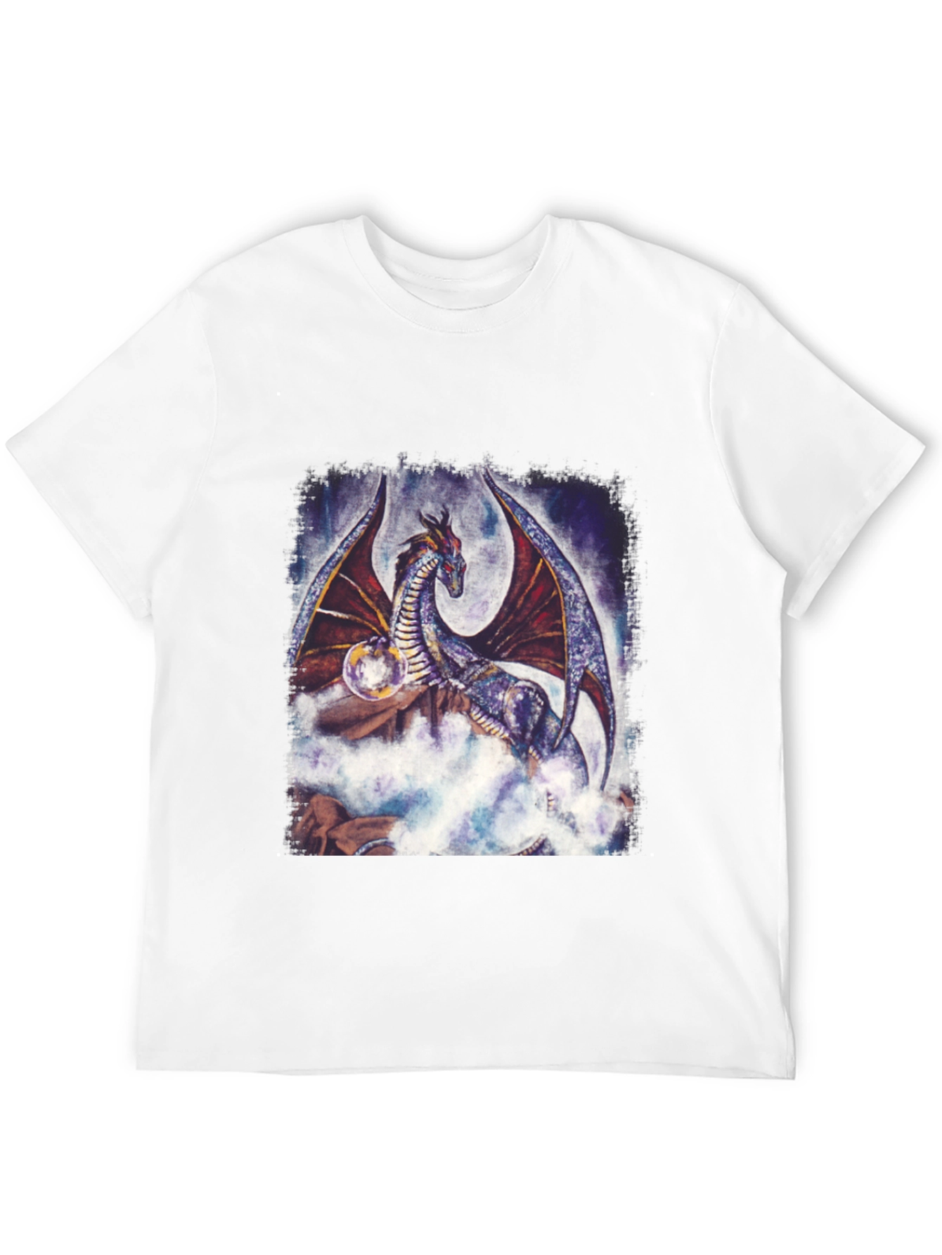 Black Dragon Graphic Tee - Fantasy Art T-Shirt view 12