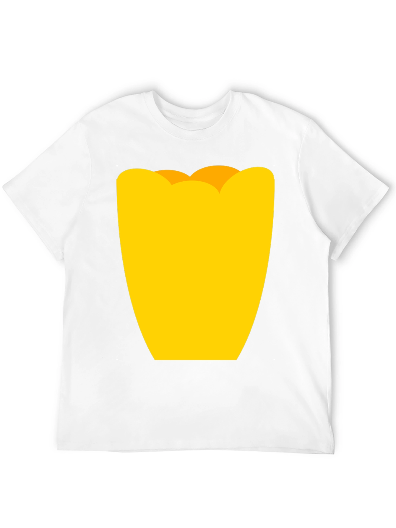 Black Mens Black Graphic Tee - Yellow Tulip Design view 12