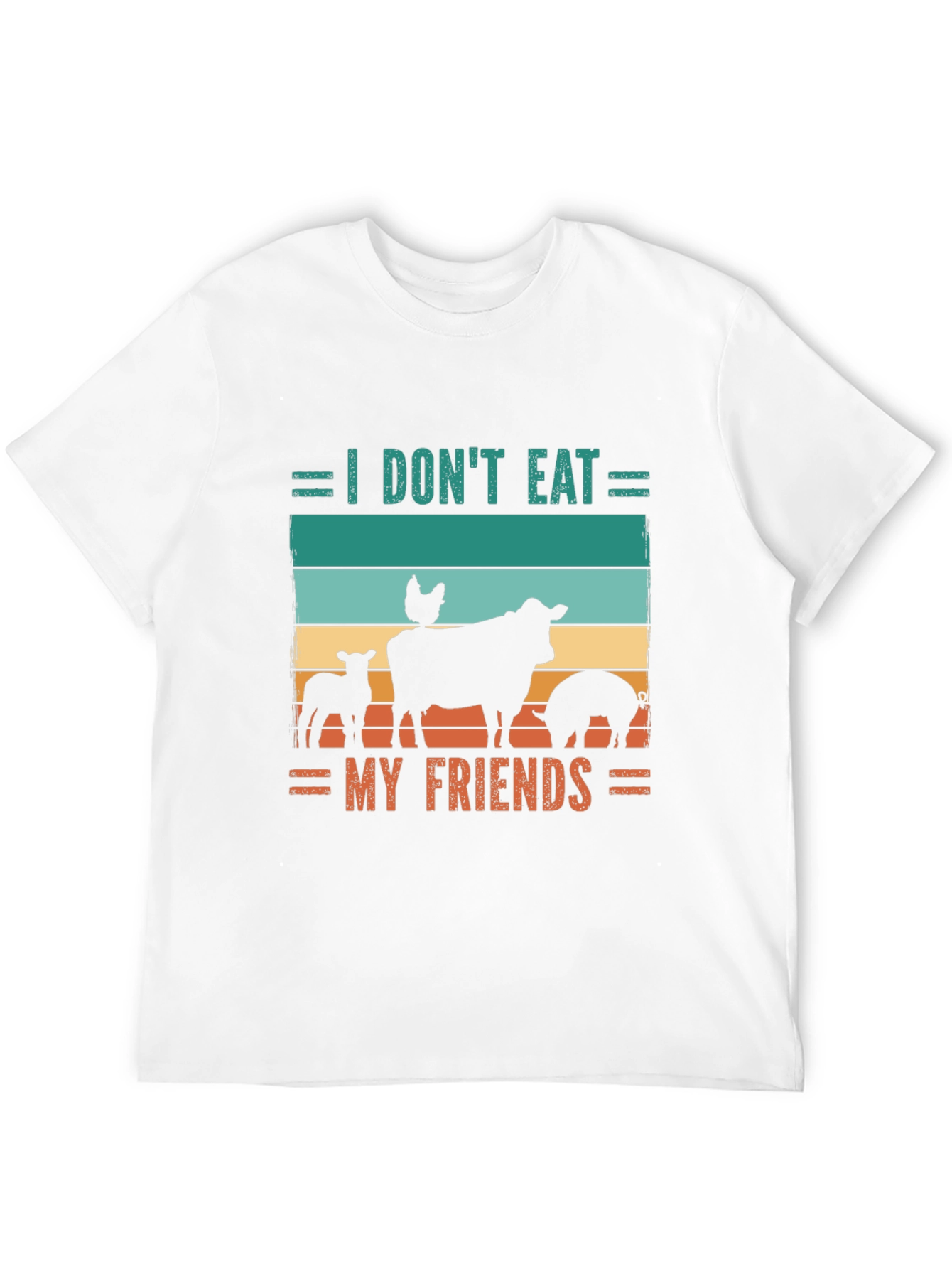 Black Vegan T-Shirt - I Don't Eat My Friends view 12