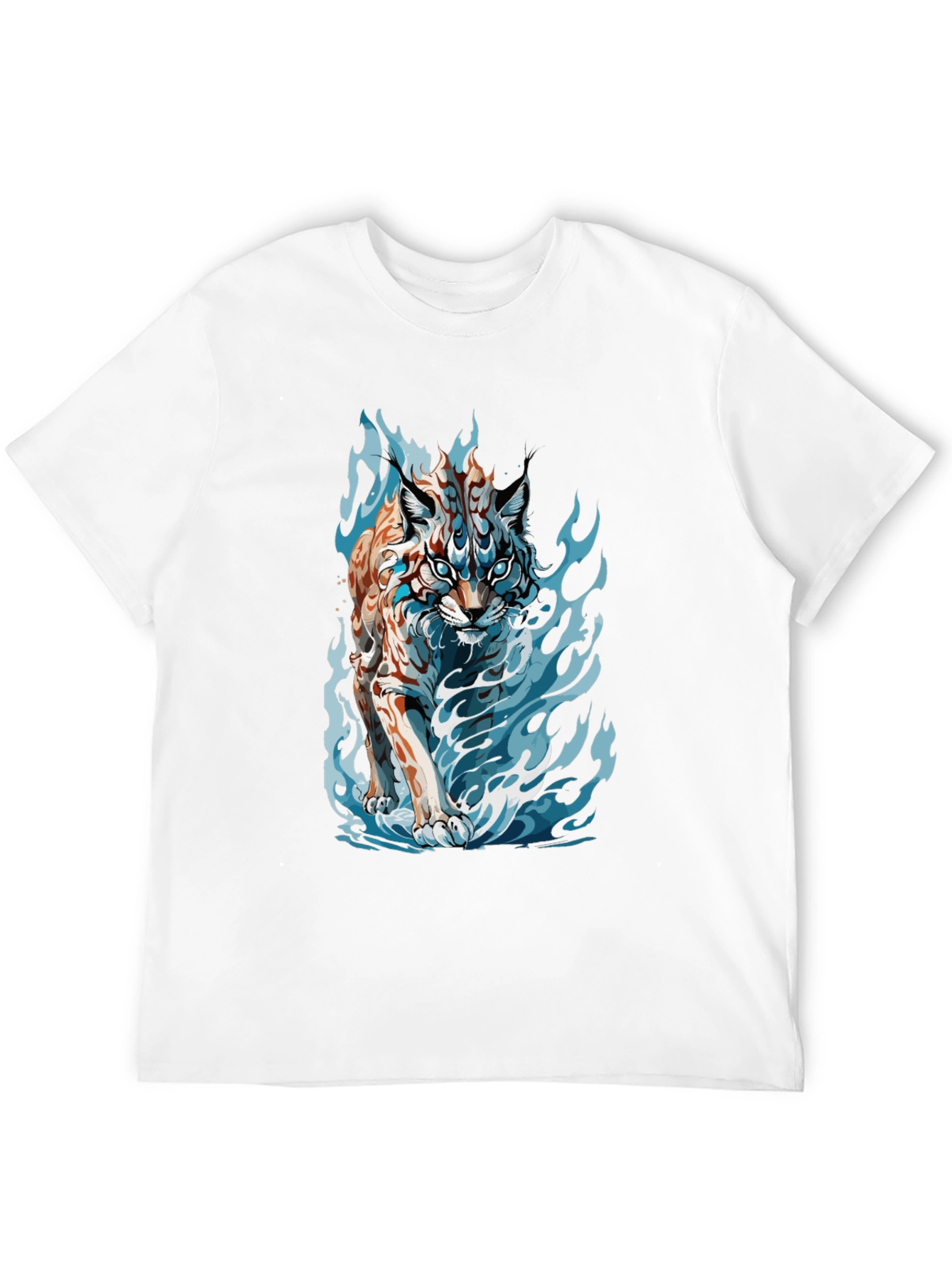 Black Tiger Fire Graphic Black Tee view 12