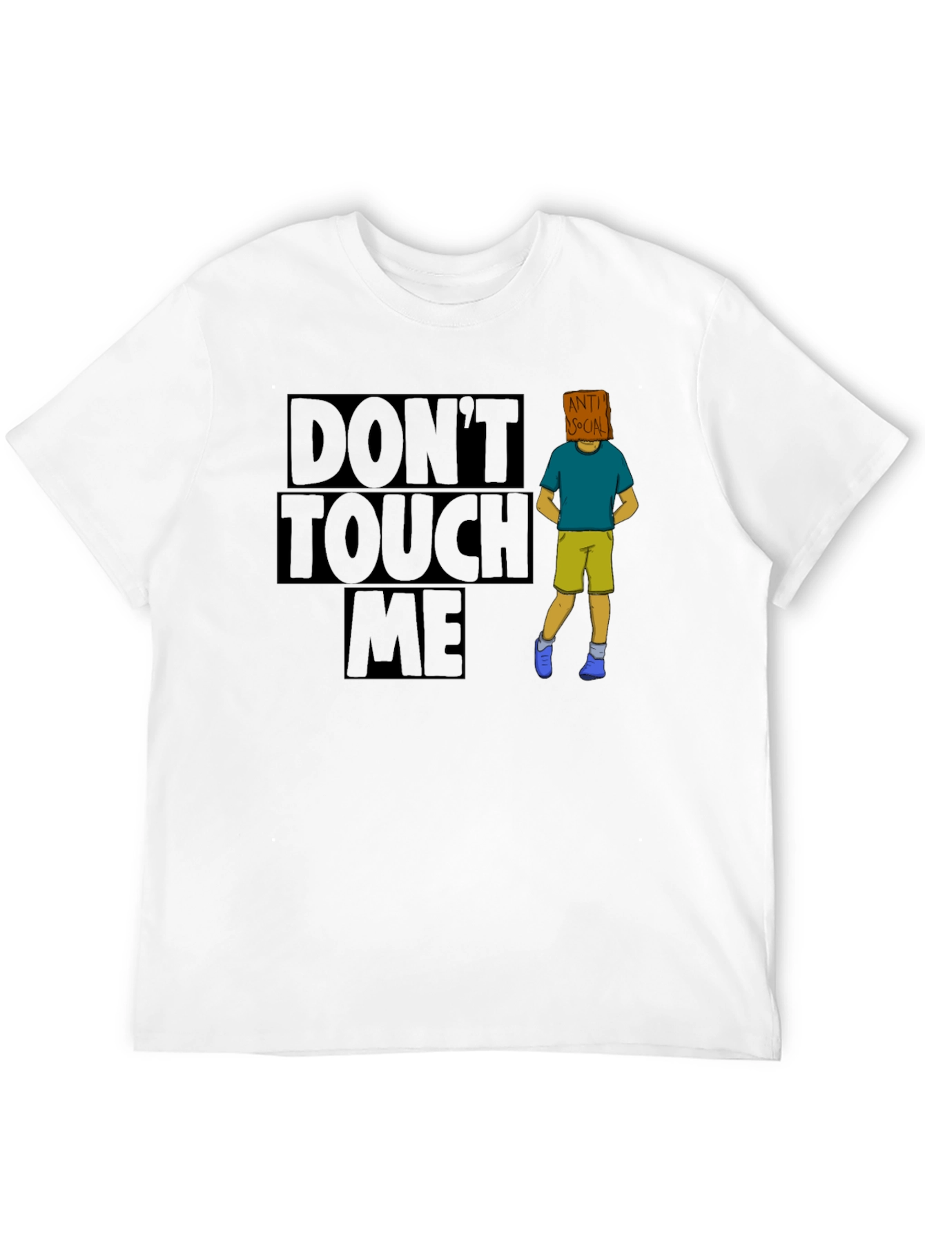 Black Don't Touch Me Anti Social T-Shirt view 12