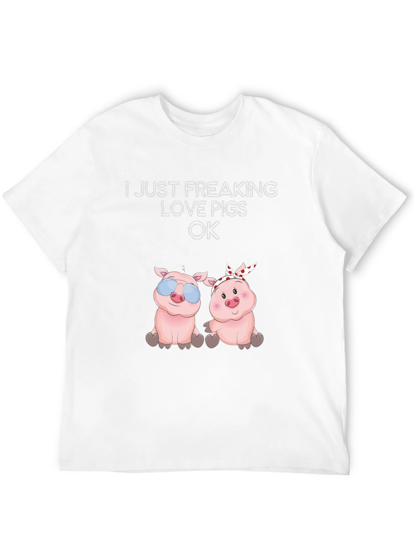 Black Funny Pig Lover T-Shirt view 12