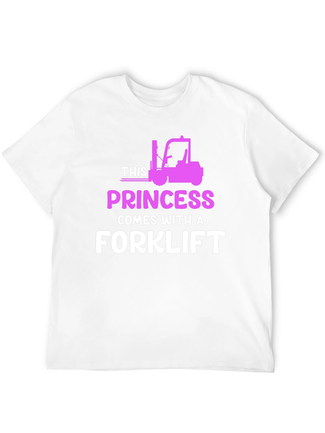 Black Princess Forklift T-Shirt - Funny Women's Workwear view 12