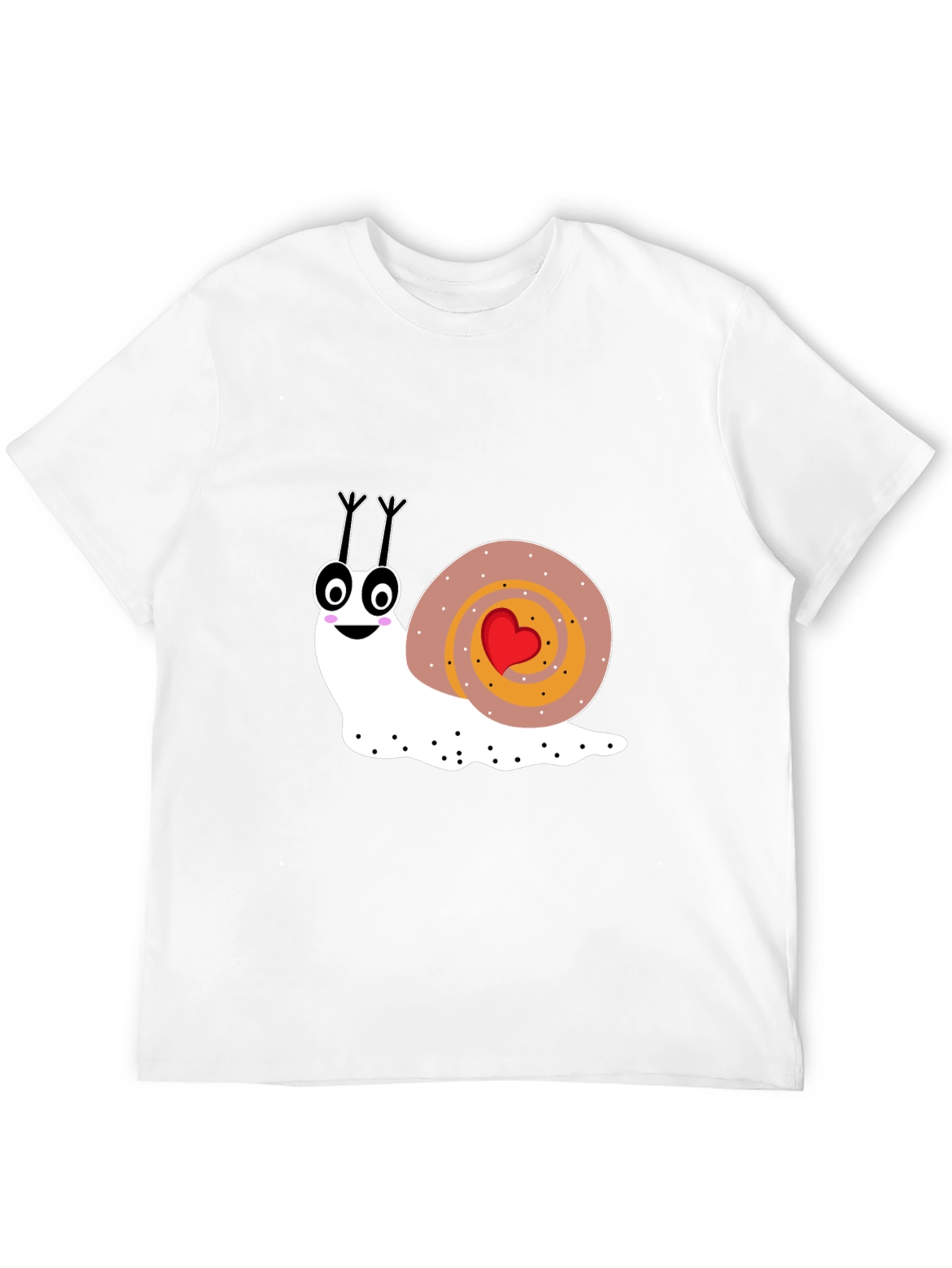 Black Cute Snail Graphic Tee - Love Bug T-Shirt view 12