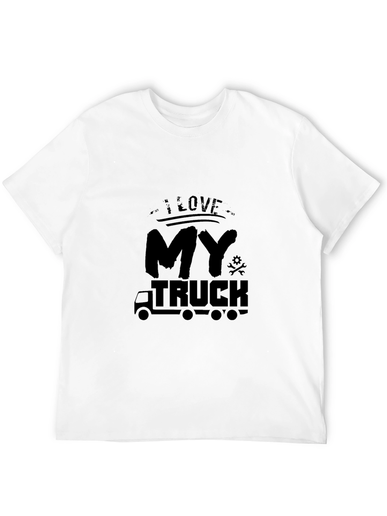 Black I Love My Truck Black Graphic Tee view 12