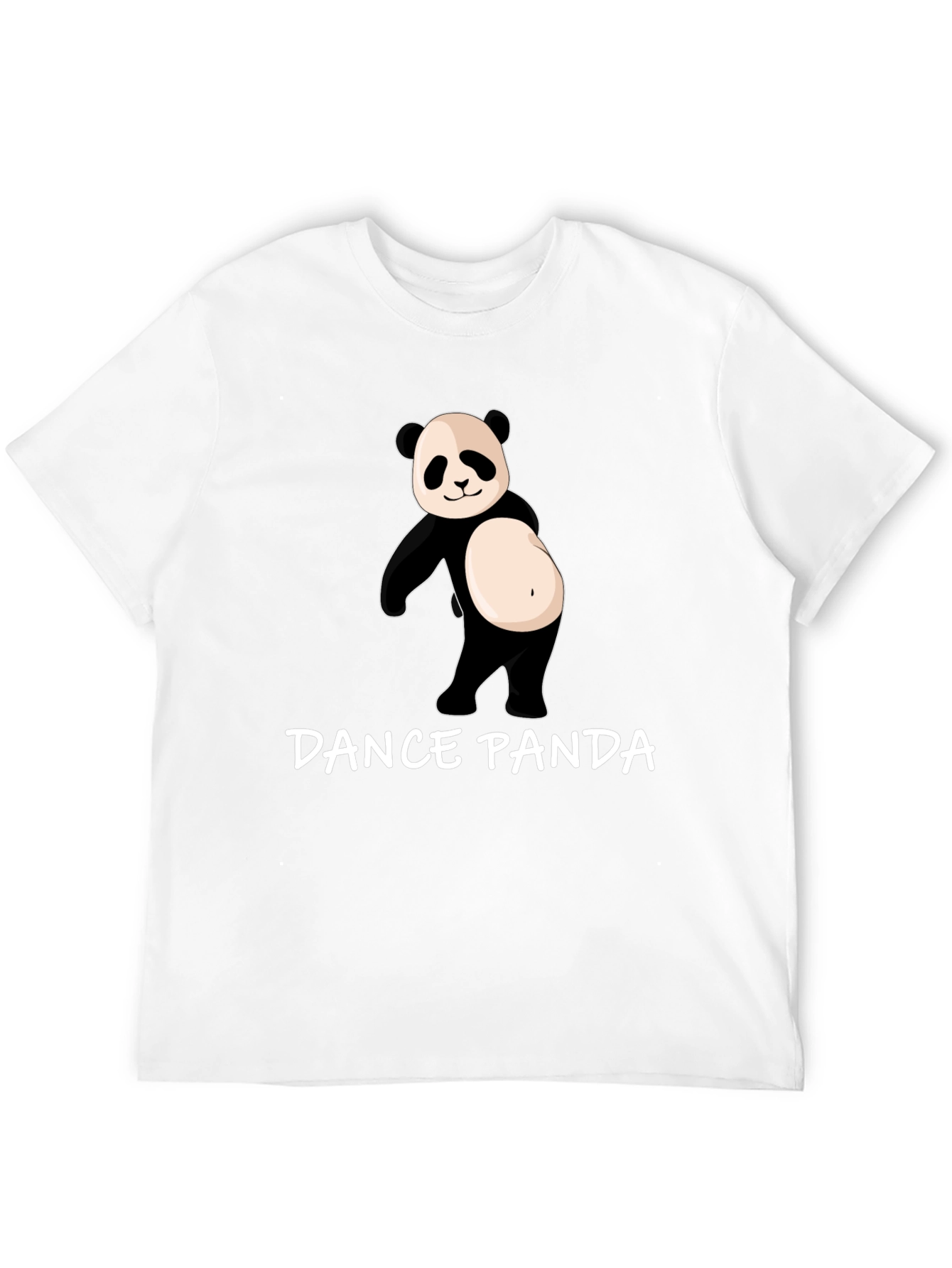 Black Dance Panda Graphic Tee - Black Cotton T-Shirt view 12