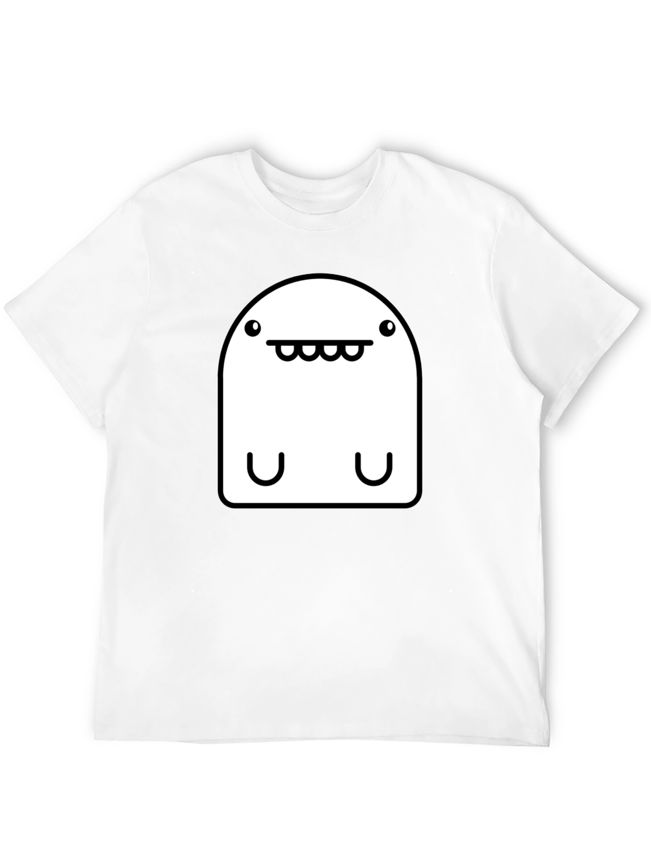 Black Funny Monster Graphic T-Shirt - Black view 12