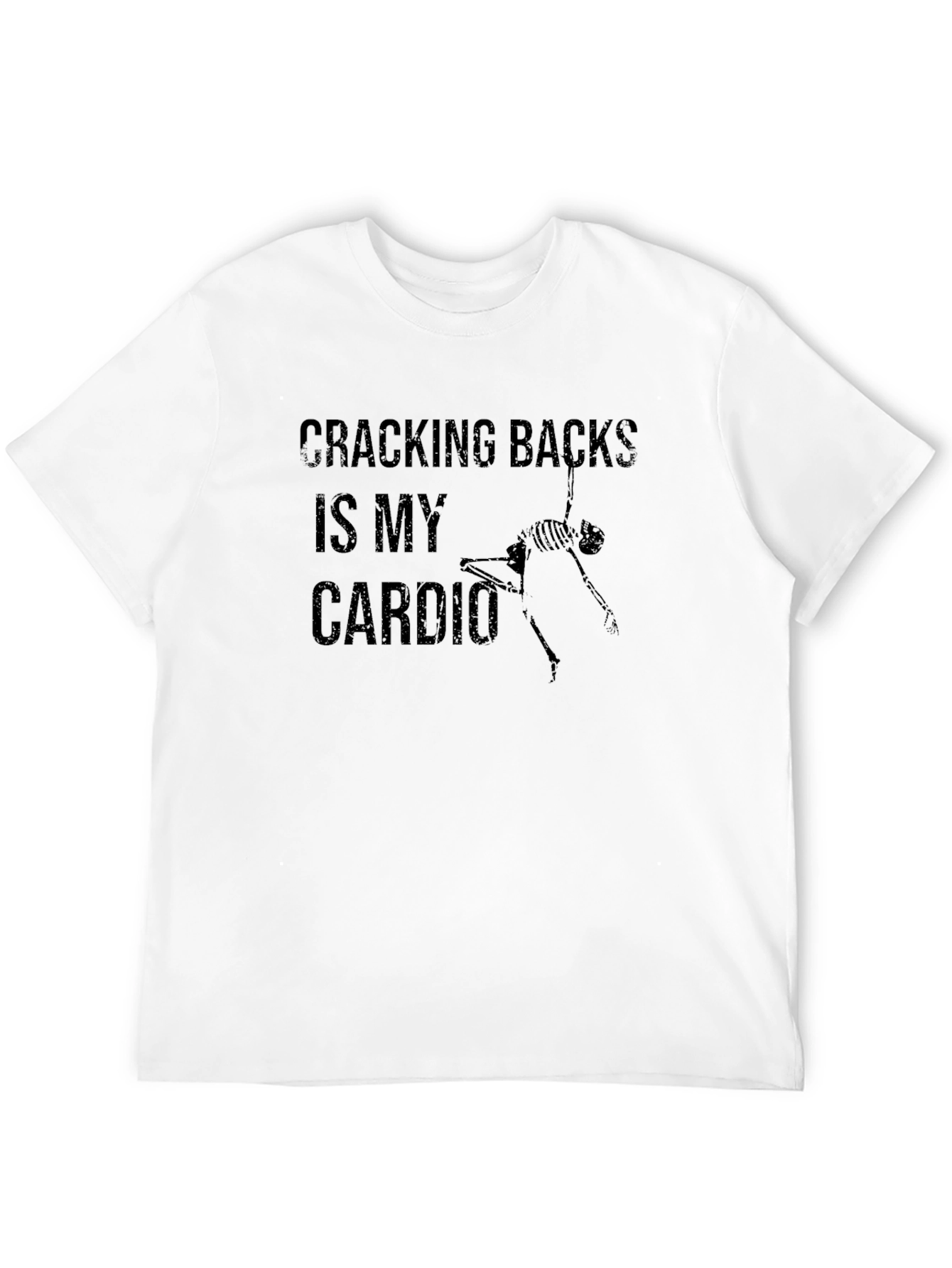 Black Cracking Backs Is My Cardio Black T-Shirt view 12